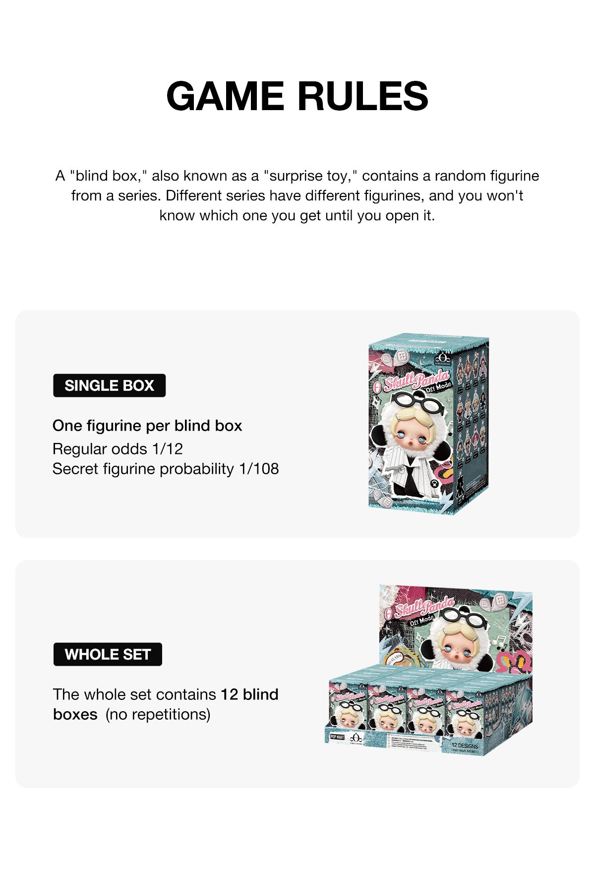 θ SKULLPANDA Off Mode Series Plush Doll Pendant – details