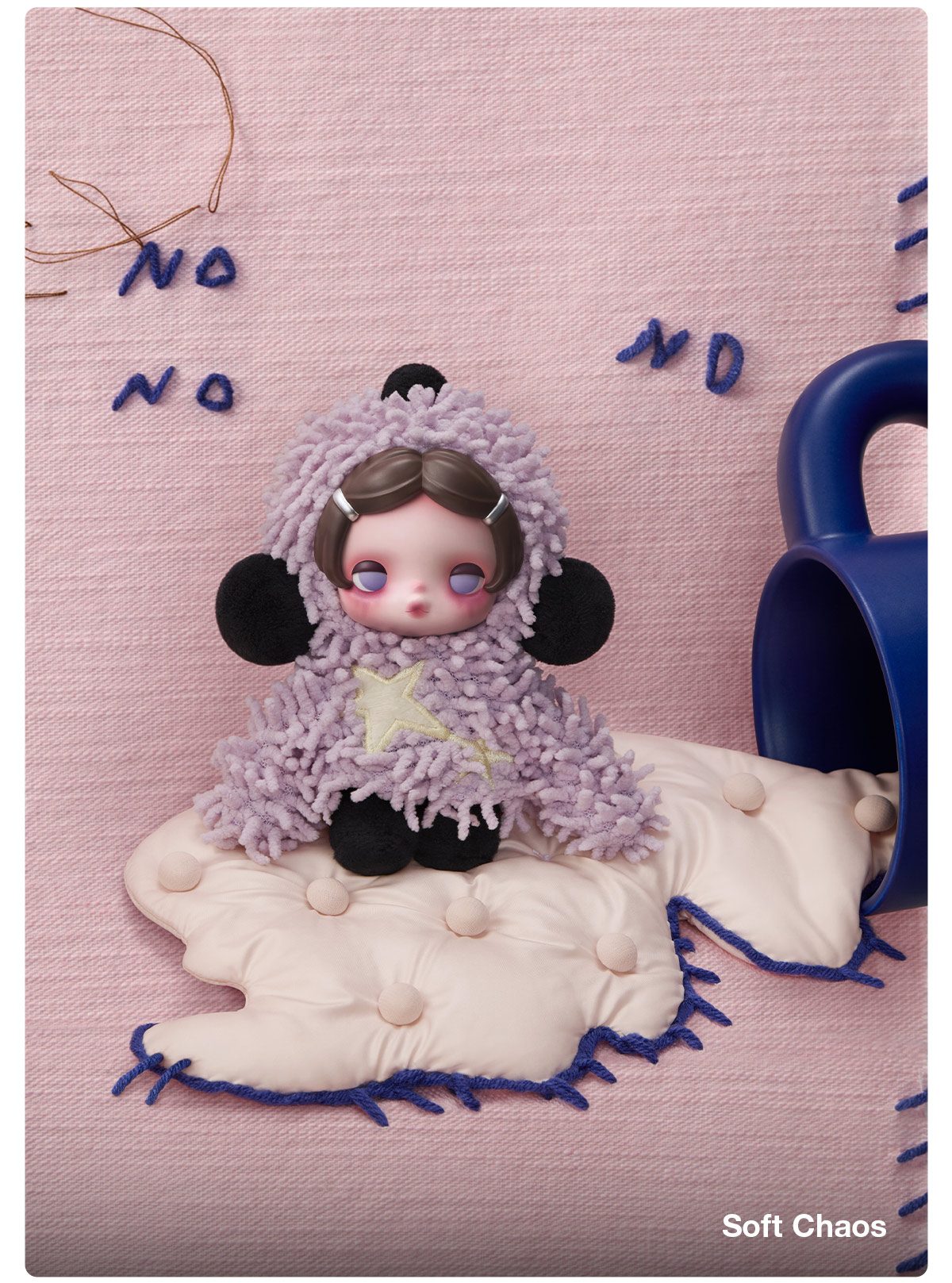 θ SKULLPANDA Off Mode Series Plush Doll Pendant – details