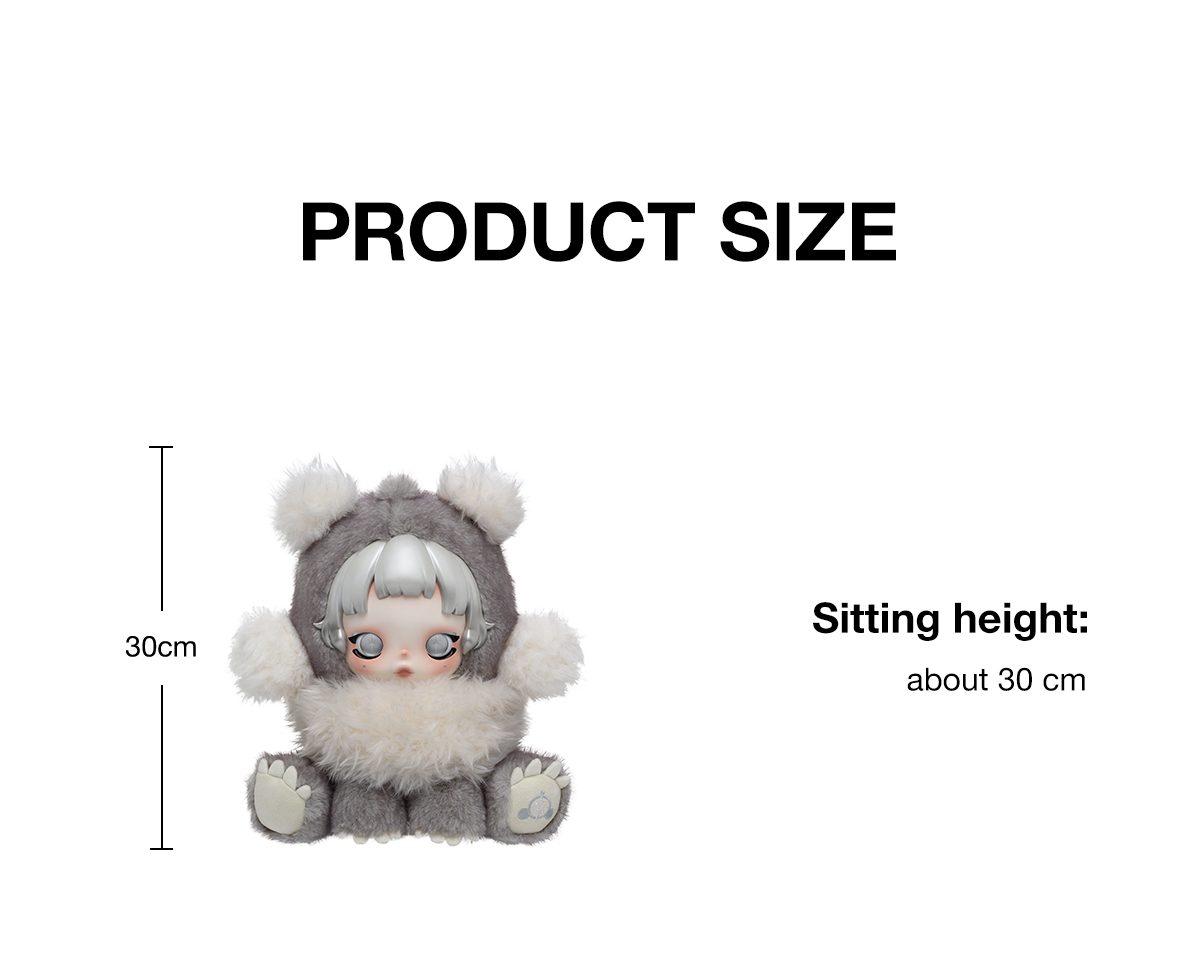 θ SKULLPANDA Punk Panda Plush Doll – details