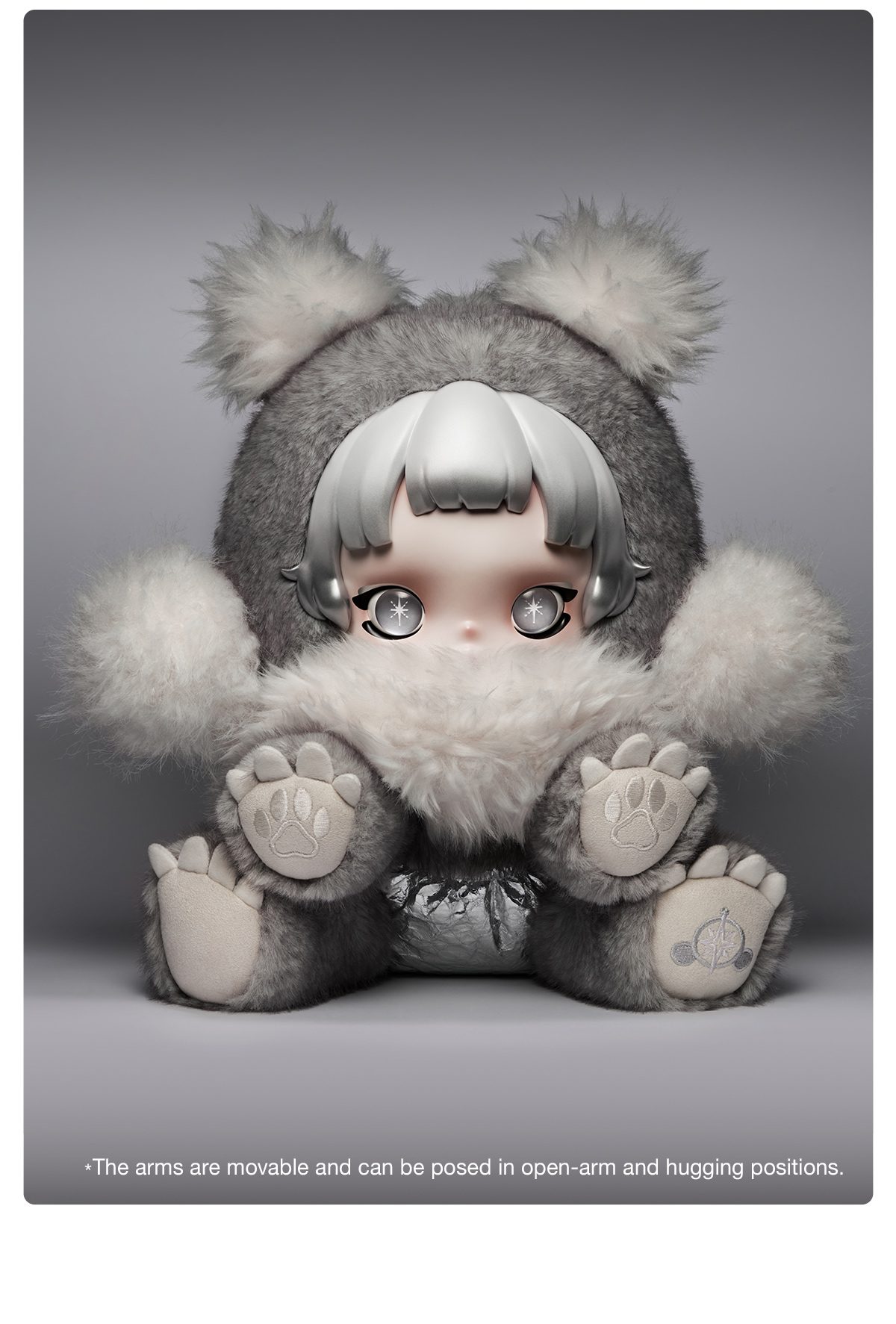 θ SKULLPANDA Punk Panda Plush Doll – details