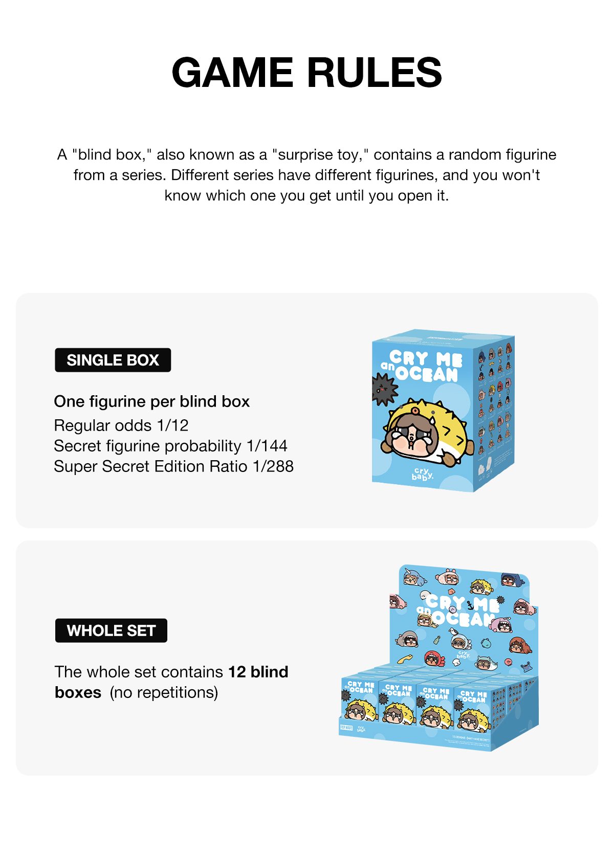 CRYBABY Cry Me an Ocean Series Figures β details