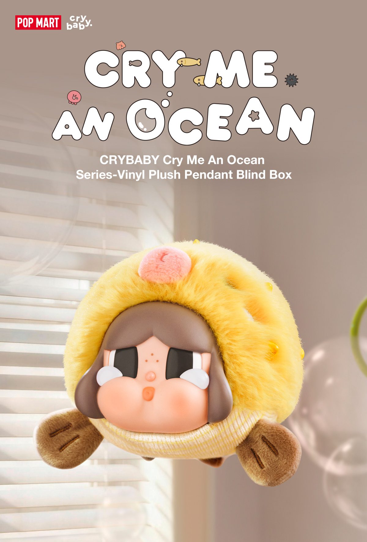 CRYBABY Cry Me An Ocean Series- Vinyl Plush Pendant Blind Box – details