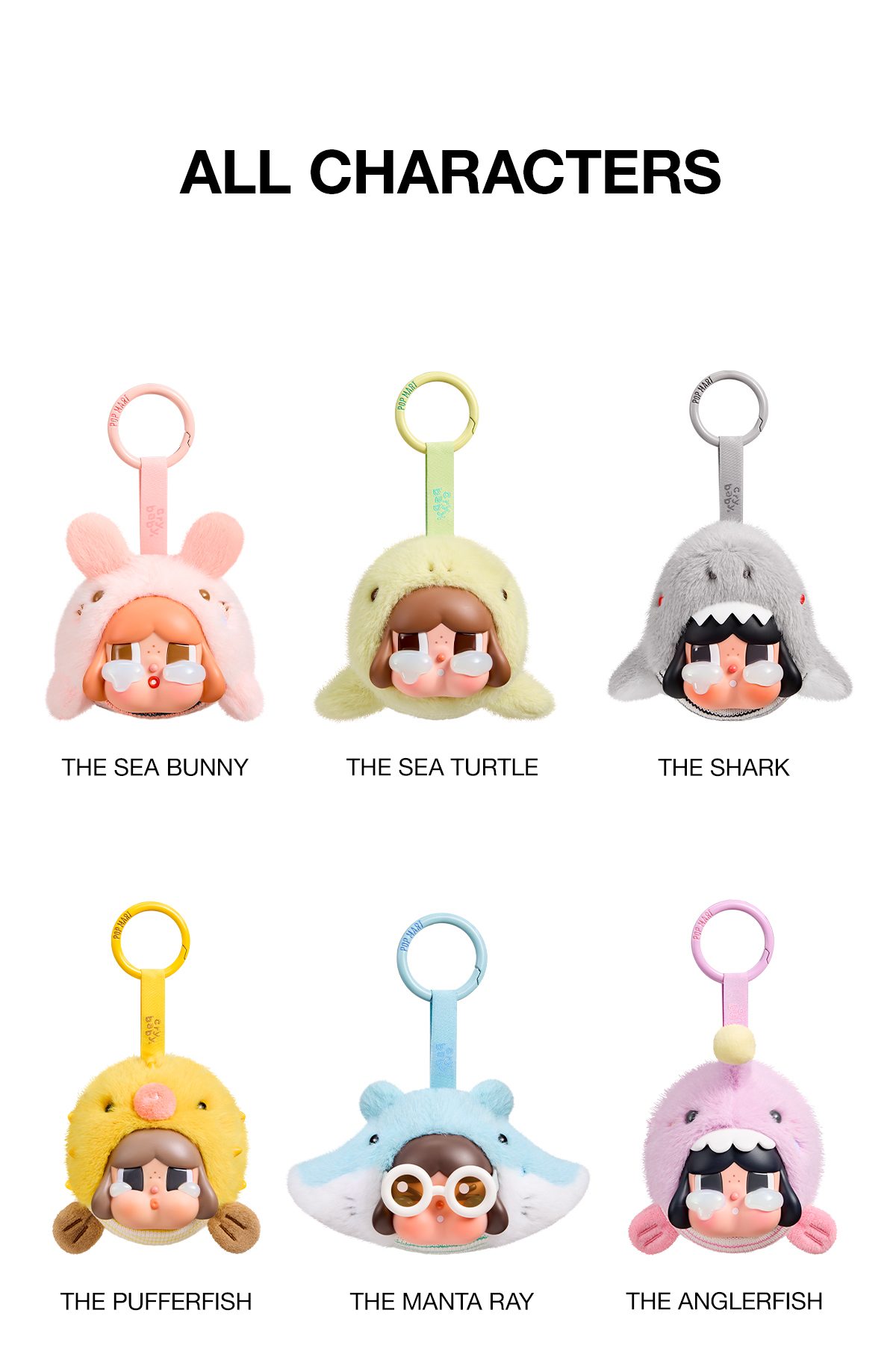CRYBABY Cry Me An Ocean Series- Vinyl Plush Pendant Blind Box – details