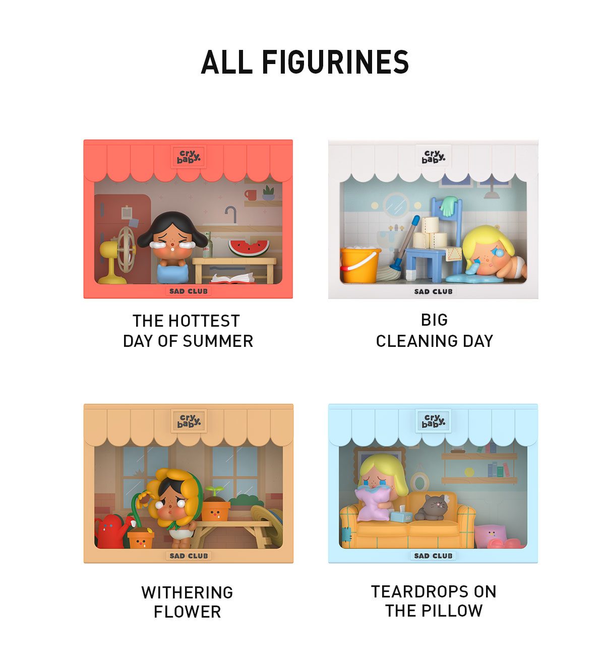 CRYBABY Sad Club Series Scene Sets – details