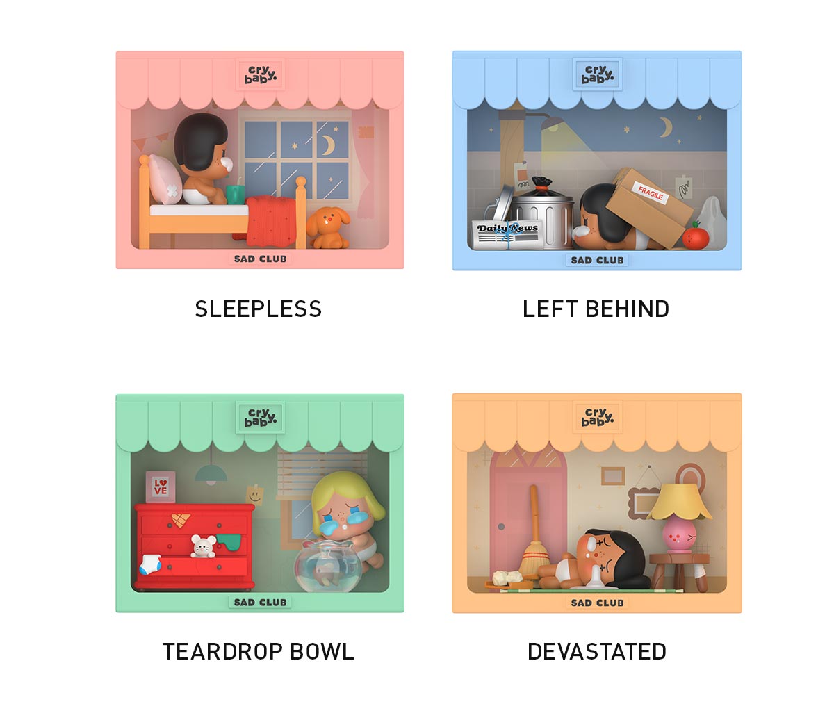 CRYBABY Sad Club Series Scene Sets – details