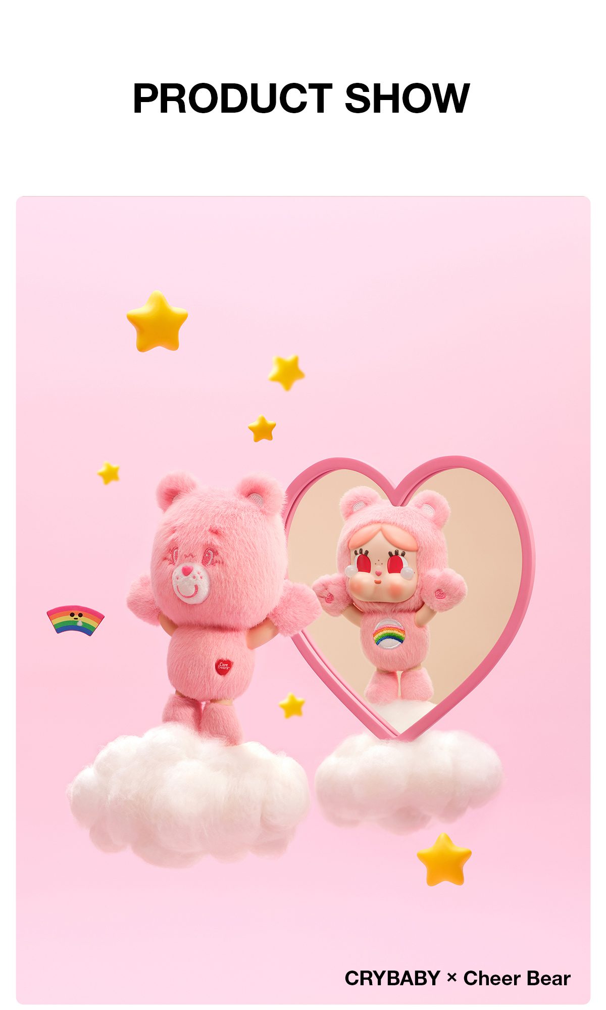 CRYBABY × Care Bears Series - Vinyl Plush Pendant Blind Box – details