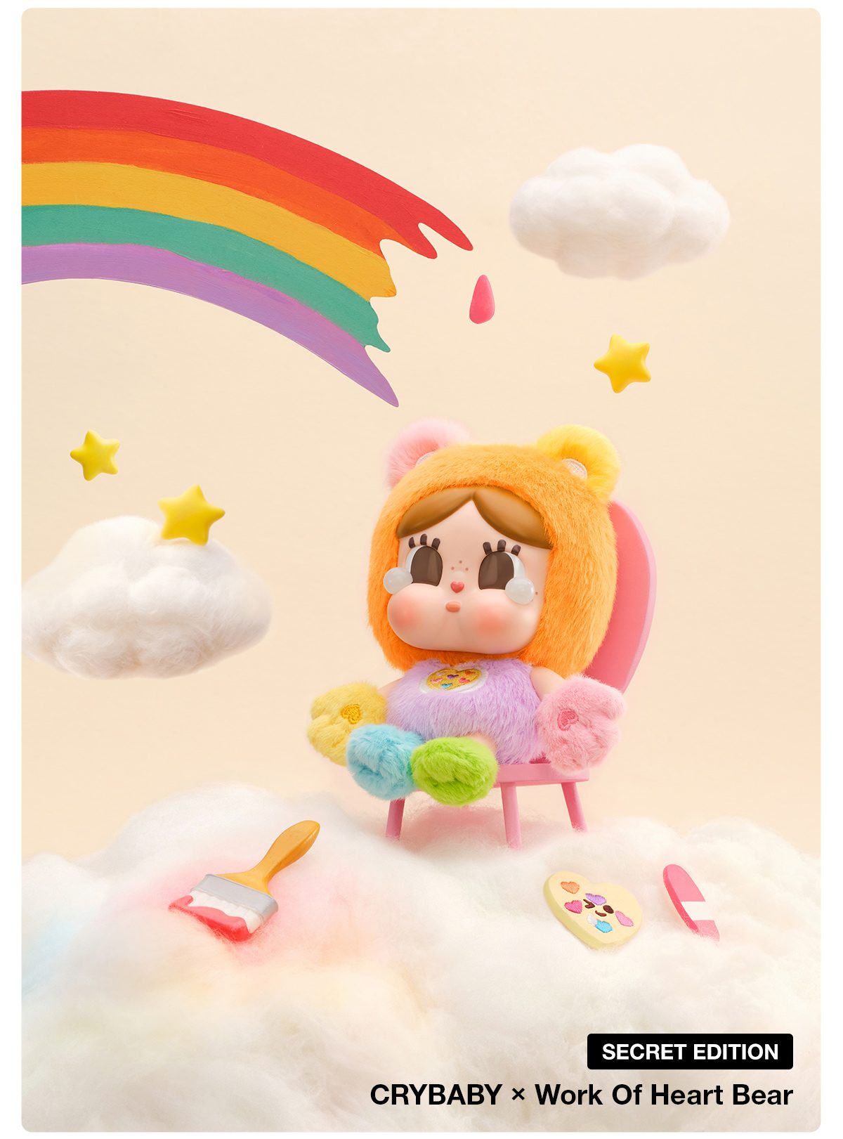 CRYBABY × Care Bears Series - Vinyl Plush Pendant Blind Box – details