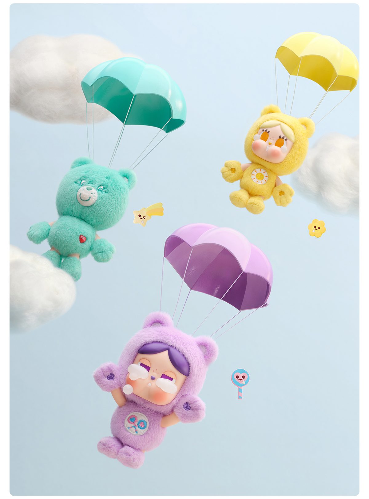 CRYBABY × Care Bears Series - Vinyl Plush Pendant Blind Box – details