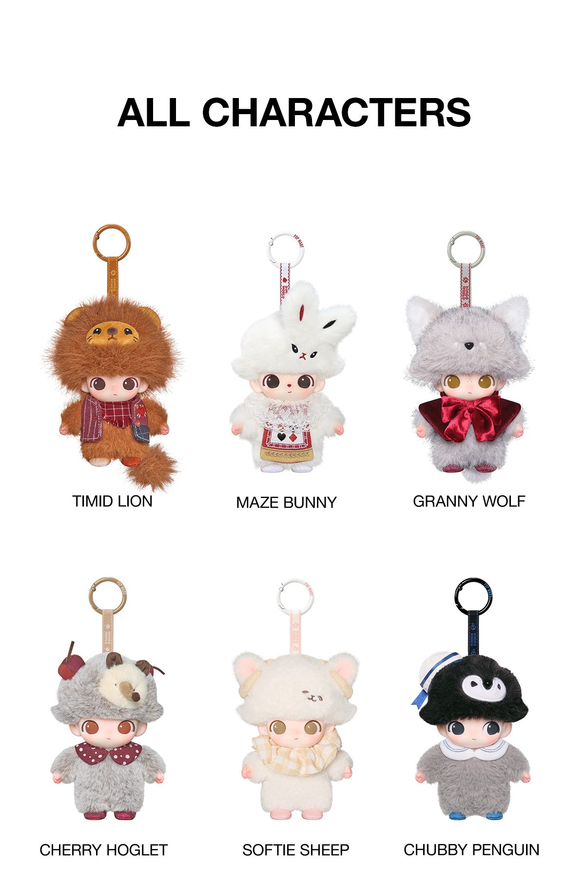 DIMOO The Secret Theatre Club Series-Vinyl Plush Pendant Blind Box – details