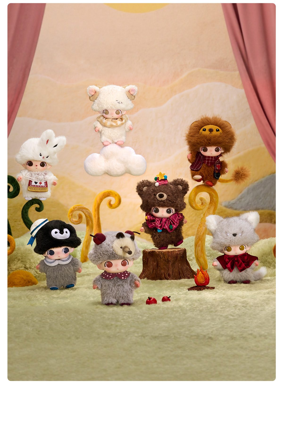 DIMOO The Secret Theatre Club Series-Vinyl Plush Pendant Blind Box – details