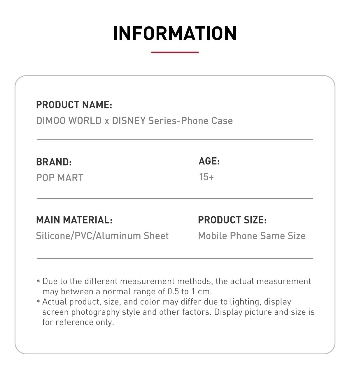 DIMOO WORLD × DISNEY Series-Phone Case – details