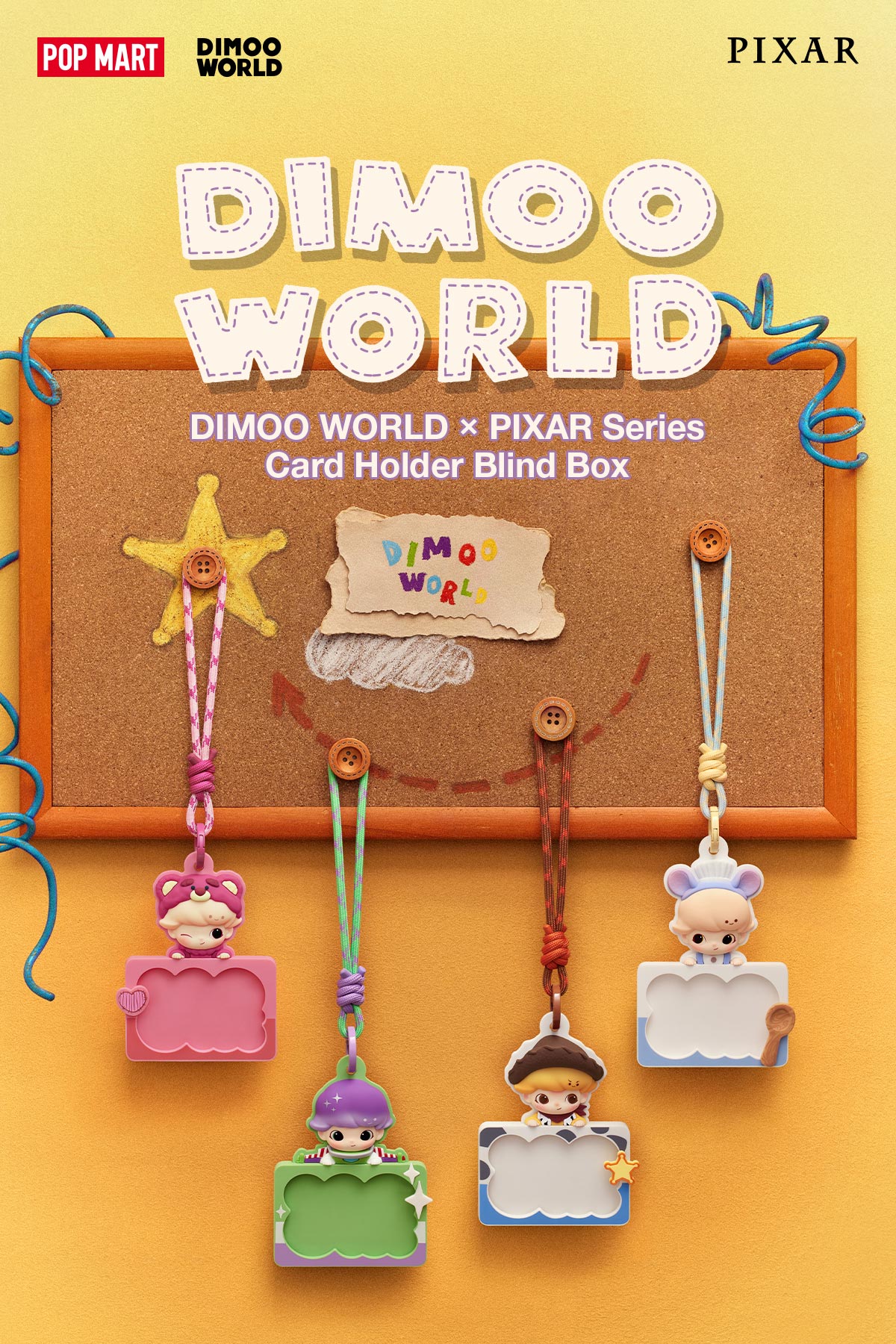DIMOO WORLD × PIXAR Series - Card Holder Blind Box – details