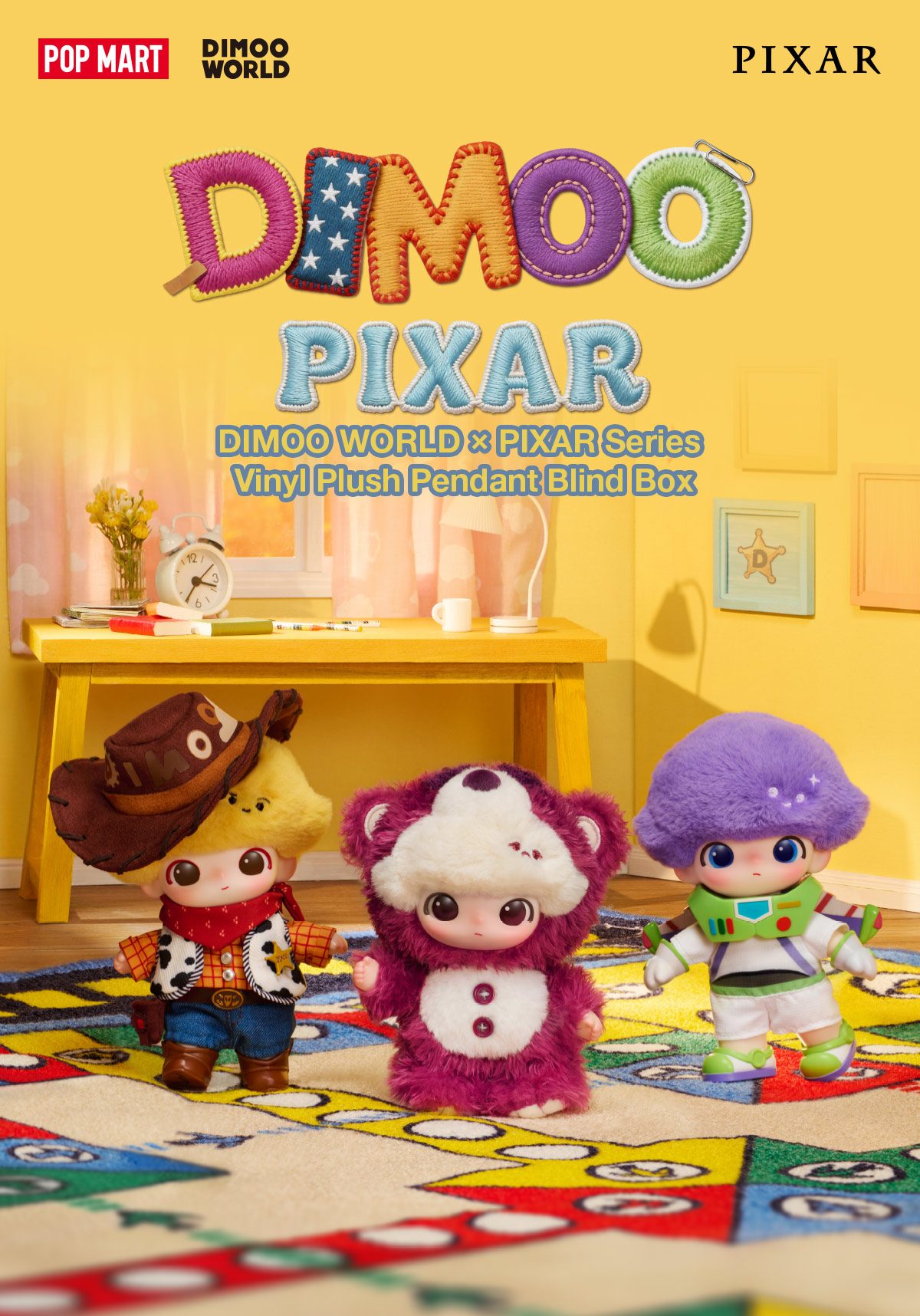 DIMOO WORLD Γ PIXAR Series- Vinyl Plush Pendant Blind Box β details