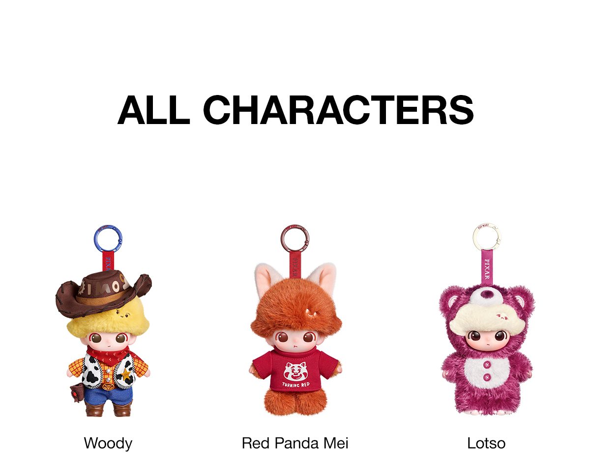 DIMOO WORLD Γ PIXAR Series- Vinyl Plush Pendant Blind Box β details