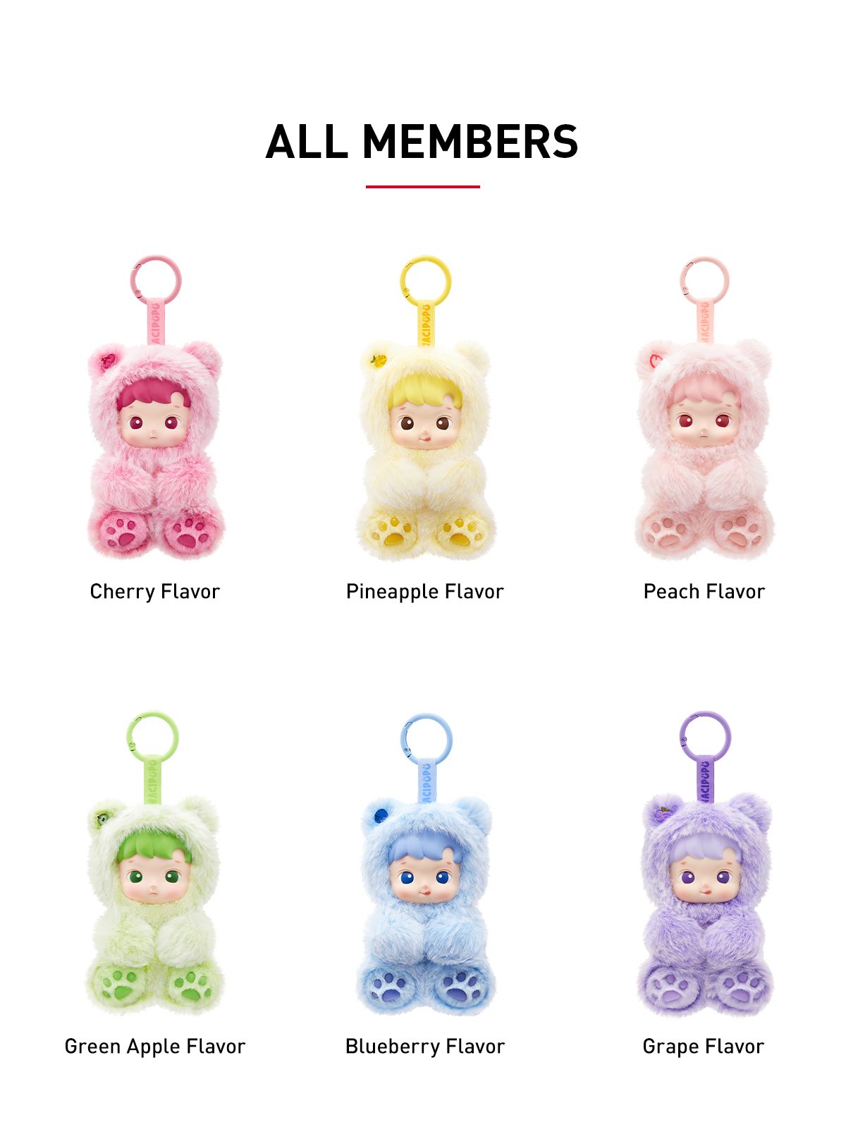 HACIPUPU Gummy Bear Series-Vinyl Plush Pendant Blind Box – details