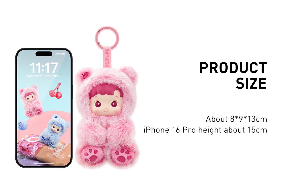 HACIPUPU Gummy Bear Series-Vinyl Plush Pendant Blind Box – details