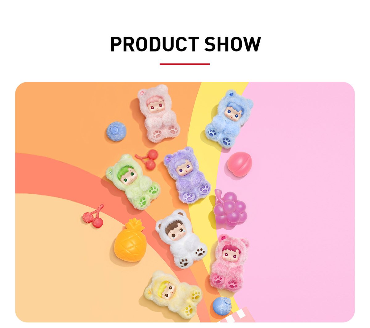 HACIPUPU Gummy Bear Series-Vinyl Plush Pendant Blind Box – details