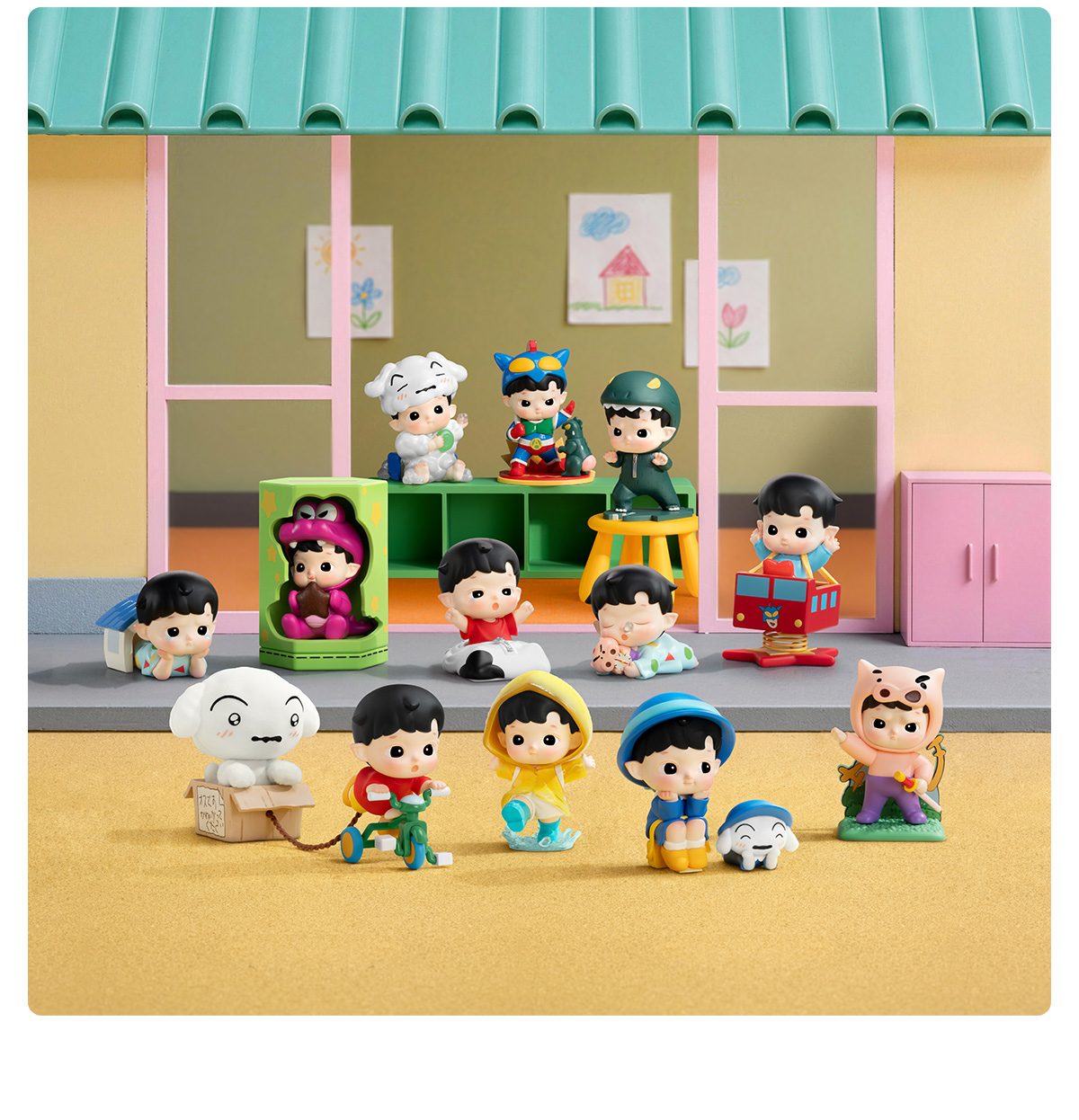HACIPUPU × CRAYON SHINCHAN One Day in Kasukabe Series Figures – details