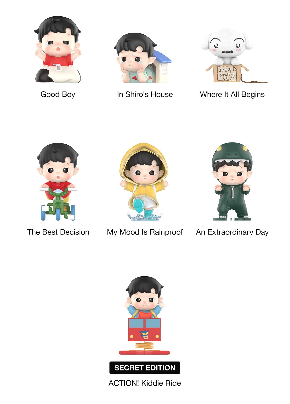 HACIPUPU × CRAYON SHINCHAN One Day in Kasukabe Series Figures – details