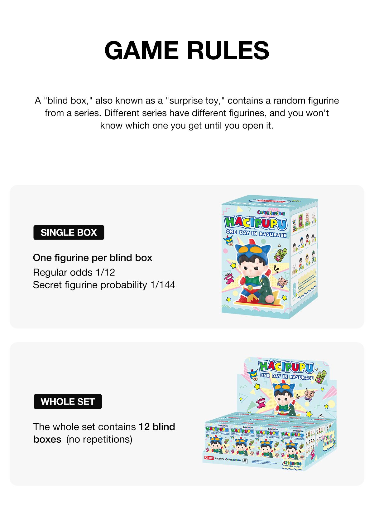 HACIPUPU × CRAYON SHINCHAN One Day in Kasukabe Series Figures – details
