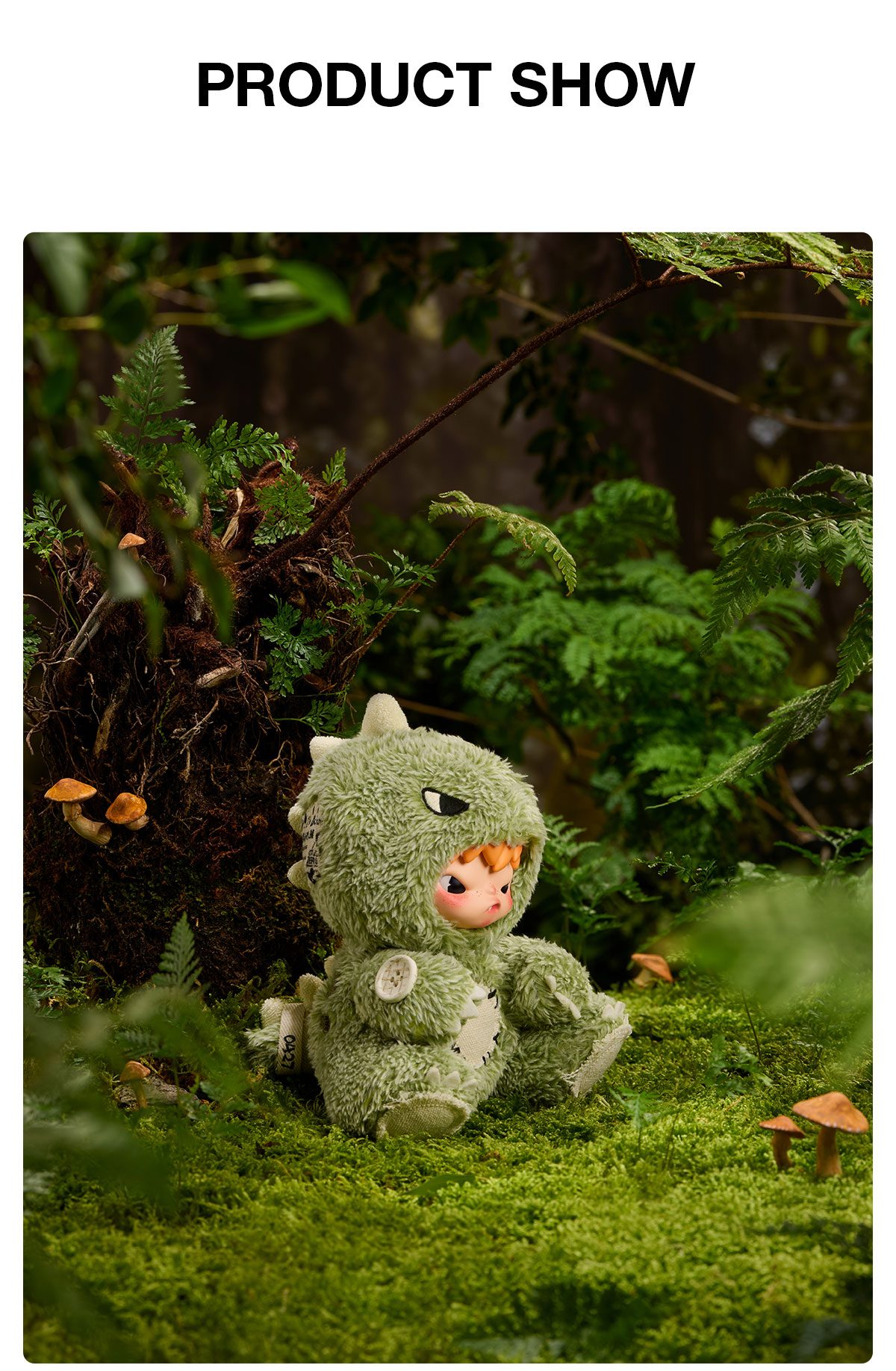 Hirono Dino Plush Doll Pendant β details