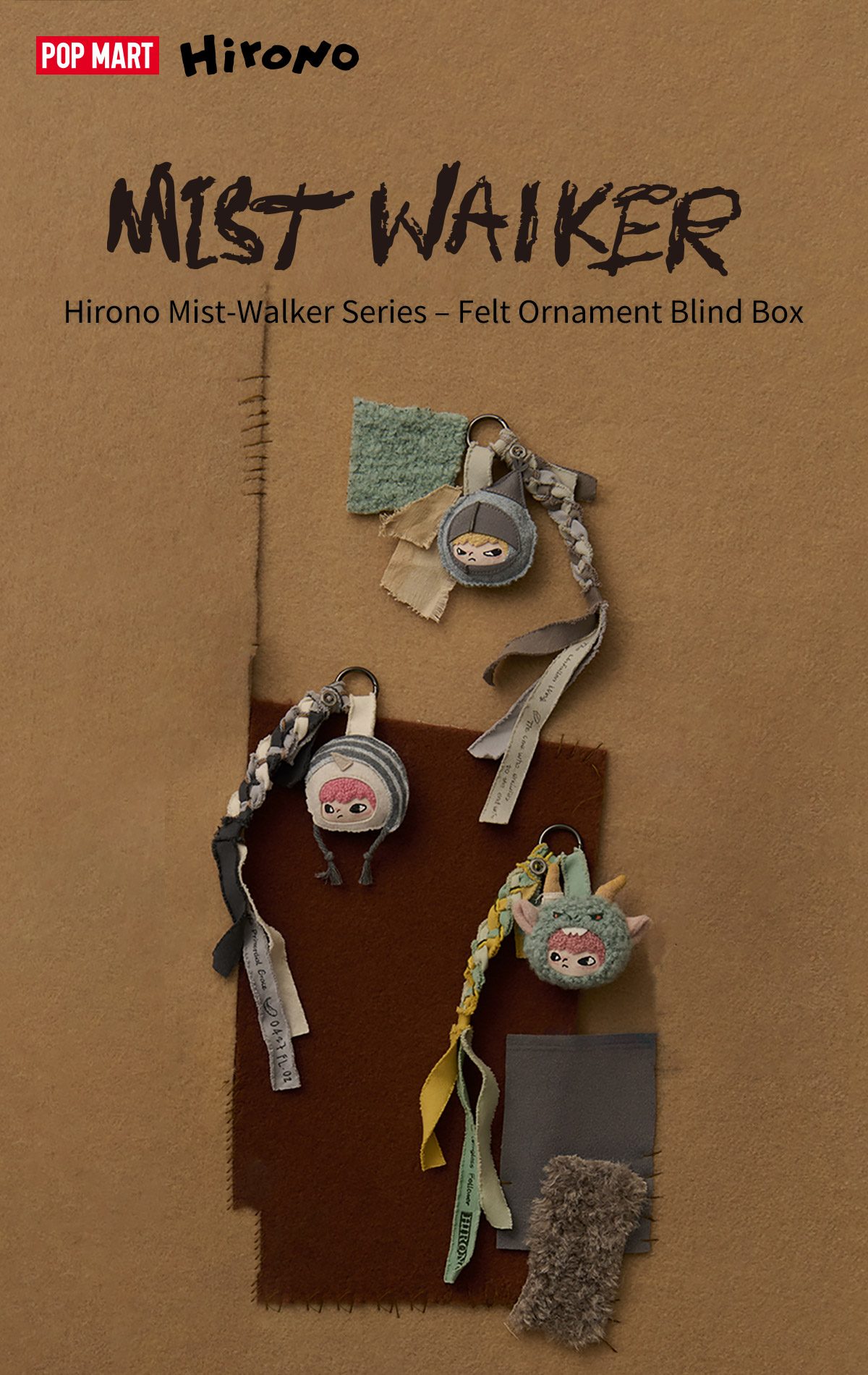 Hirono Mist-Walker Series - Felt Ornament – details