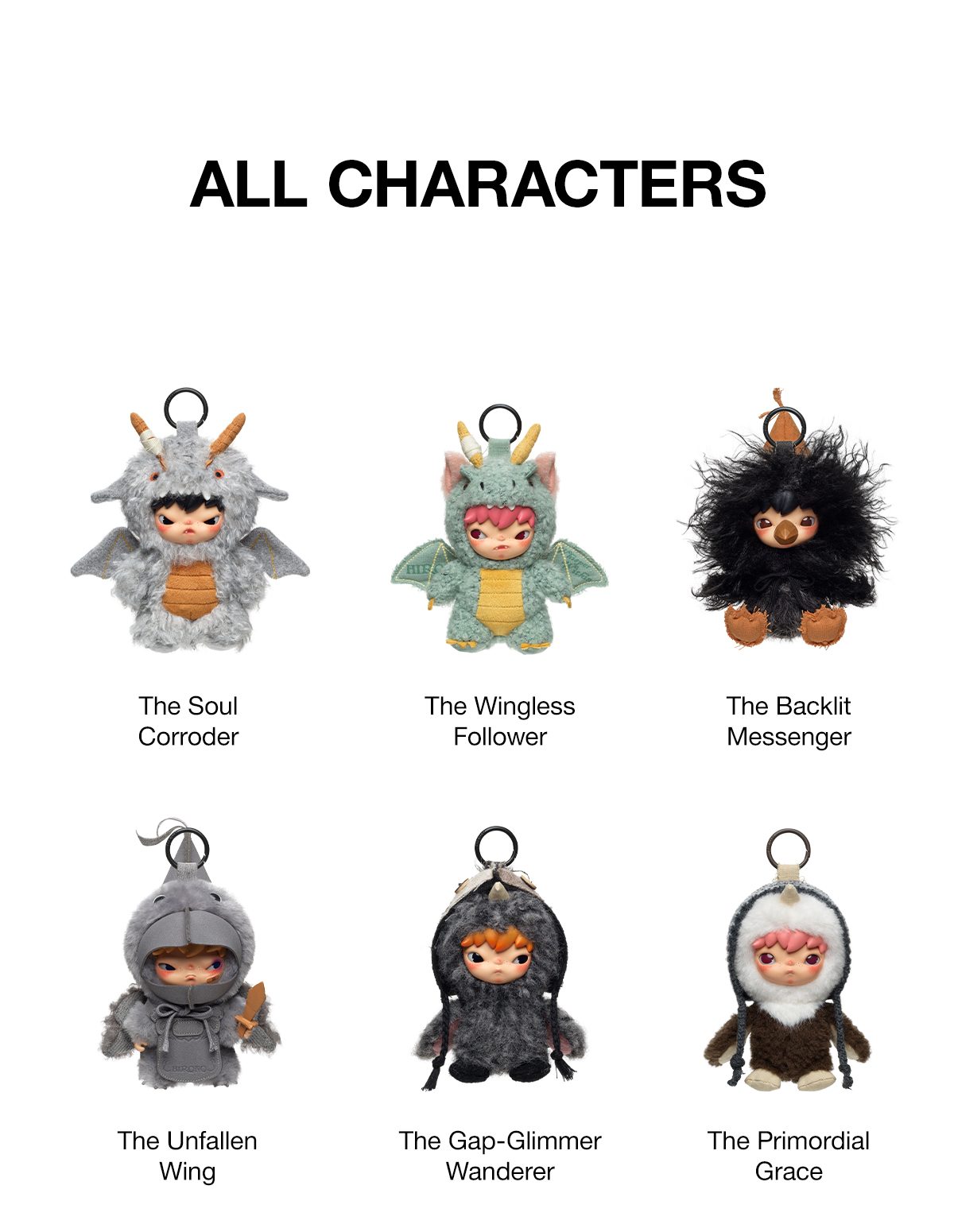 Hirono Mist-Walker Series - Plush Doll Pendant β details