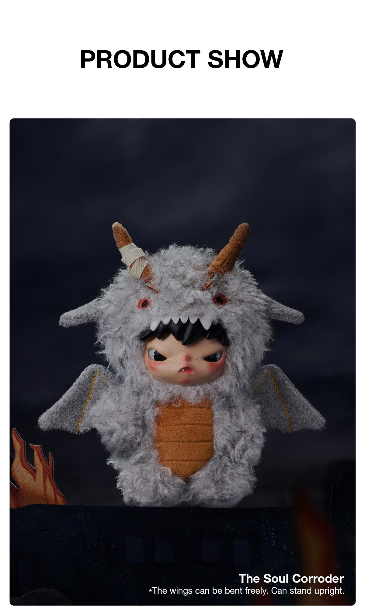 Hirono Mist-Walker Series - Plush Doll Pendant β details
