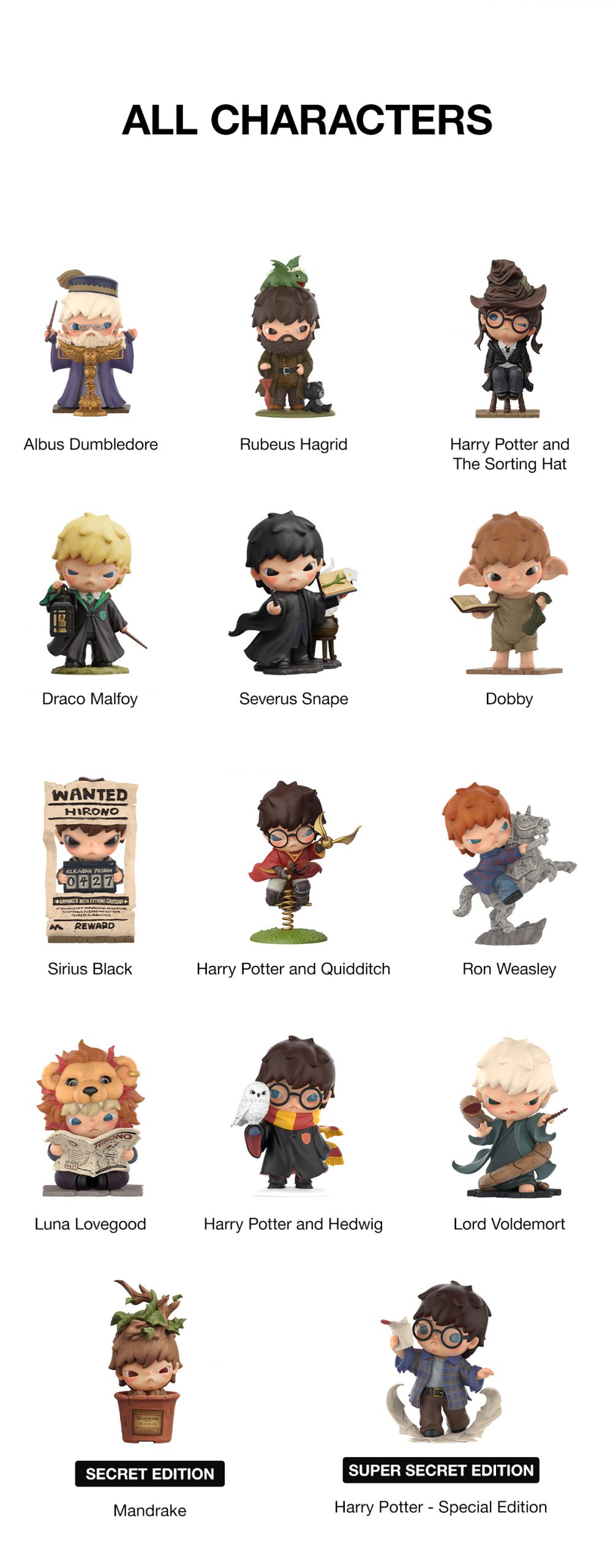 Hirono Γ Harry Potter Series Figures β details