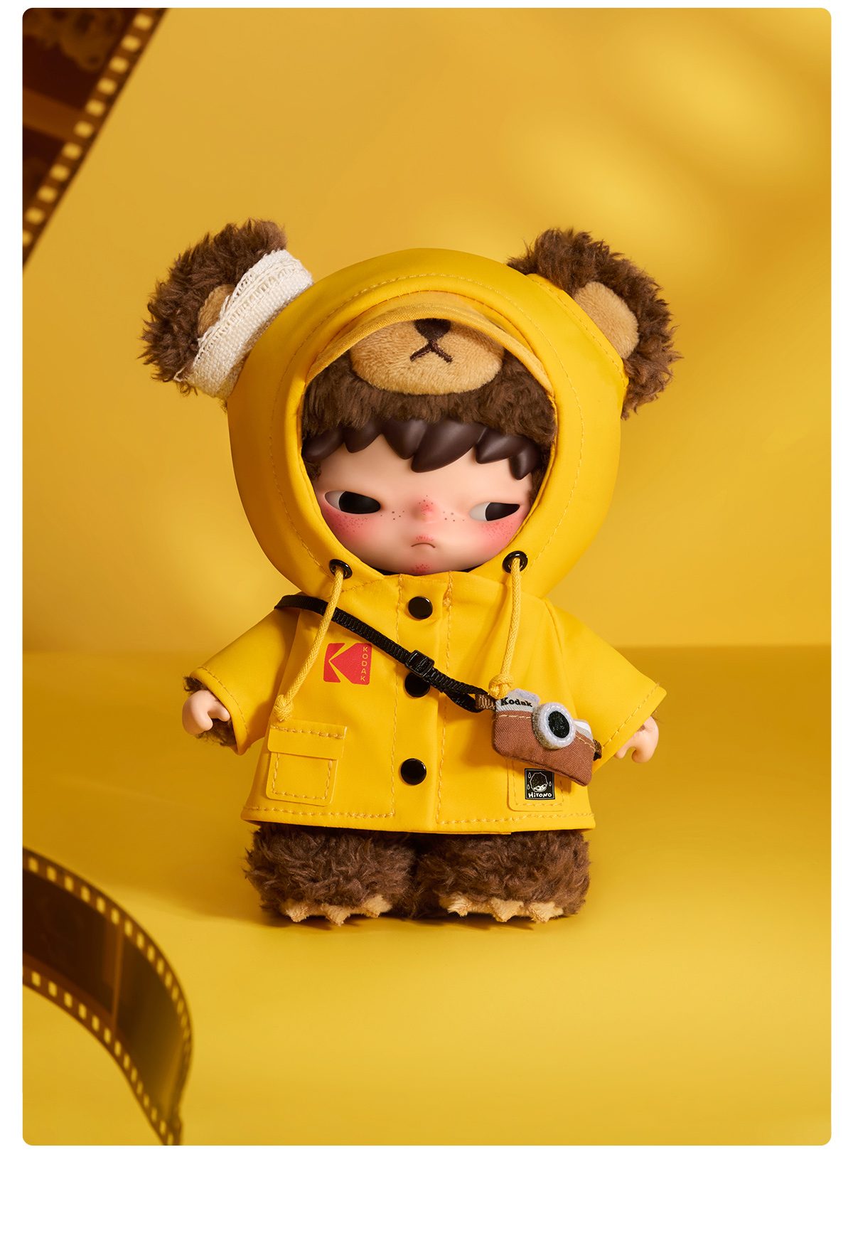 Hirono Γ Kodak Click Bear Plush Doll Pendant β details