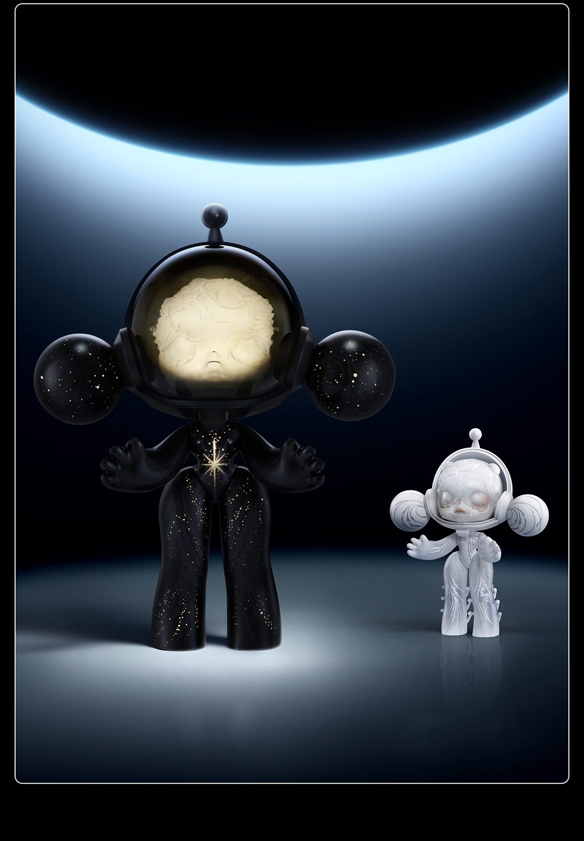 MEGA α SKULLPANDA 1000% Robert Wun-Aux étoiles – details