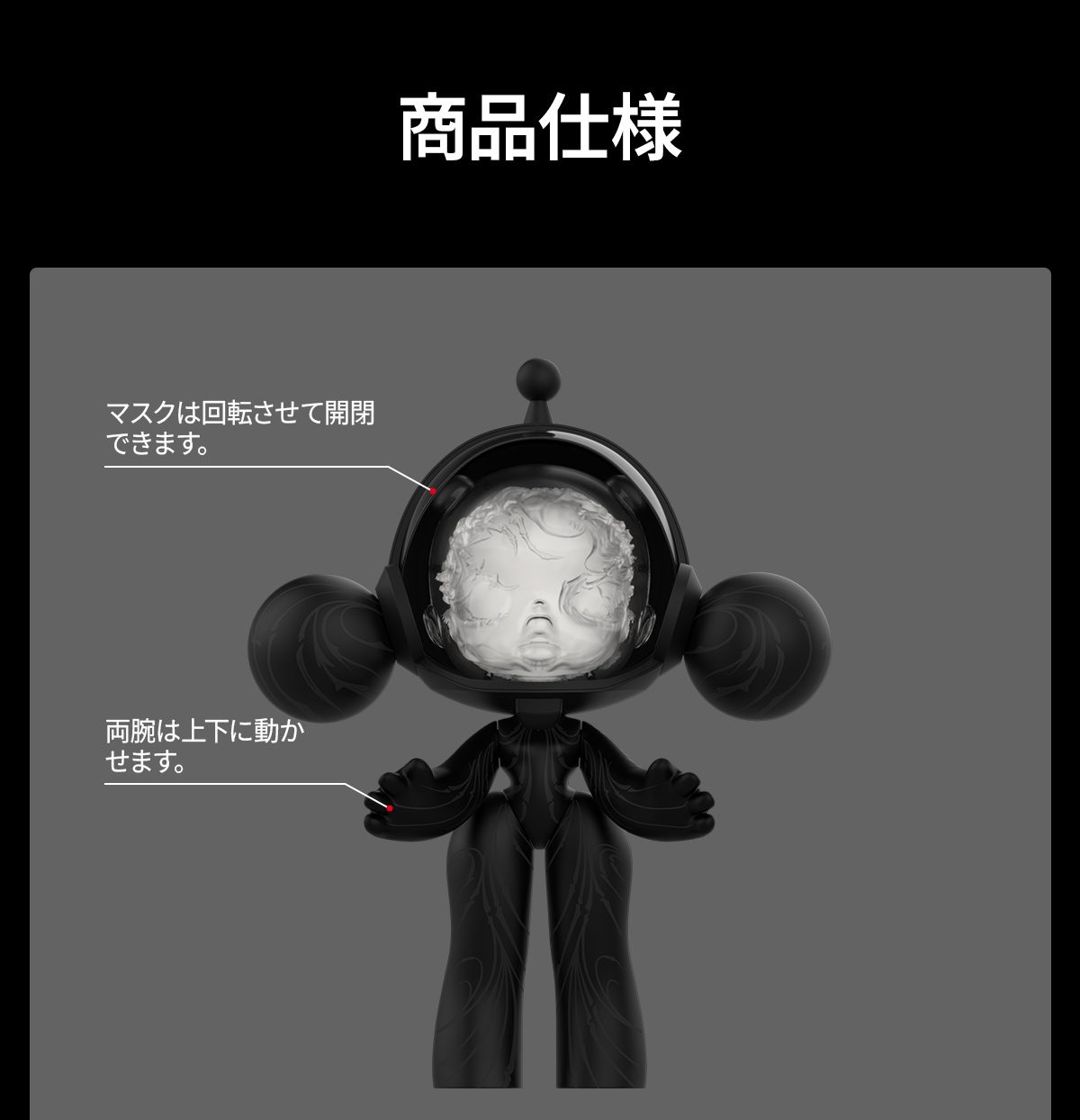 MEGA α SKULLPANDA 1000% Robert Wun-Aux étoiles – details