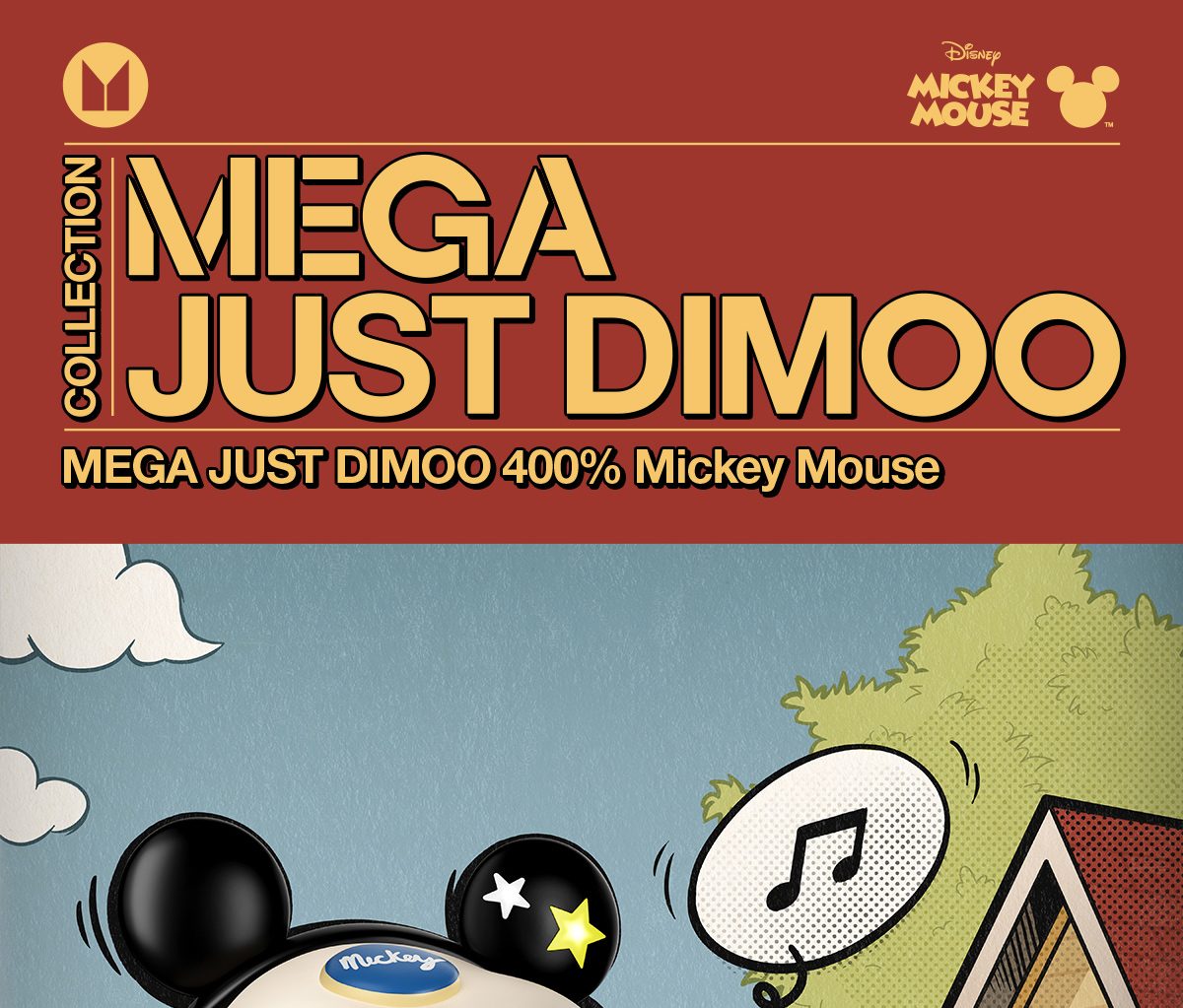 MEGA JUST DIMOO 400% Mickey Mouse – details