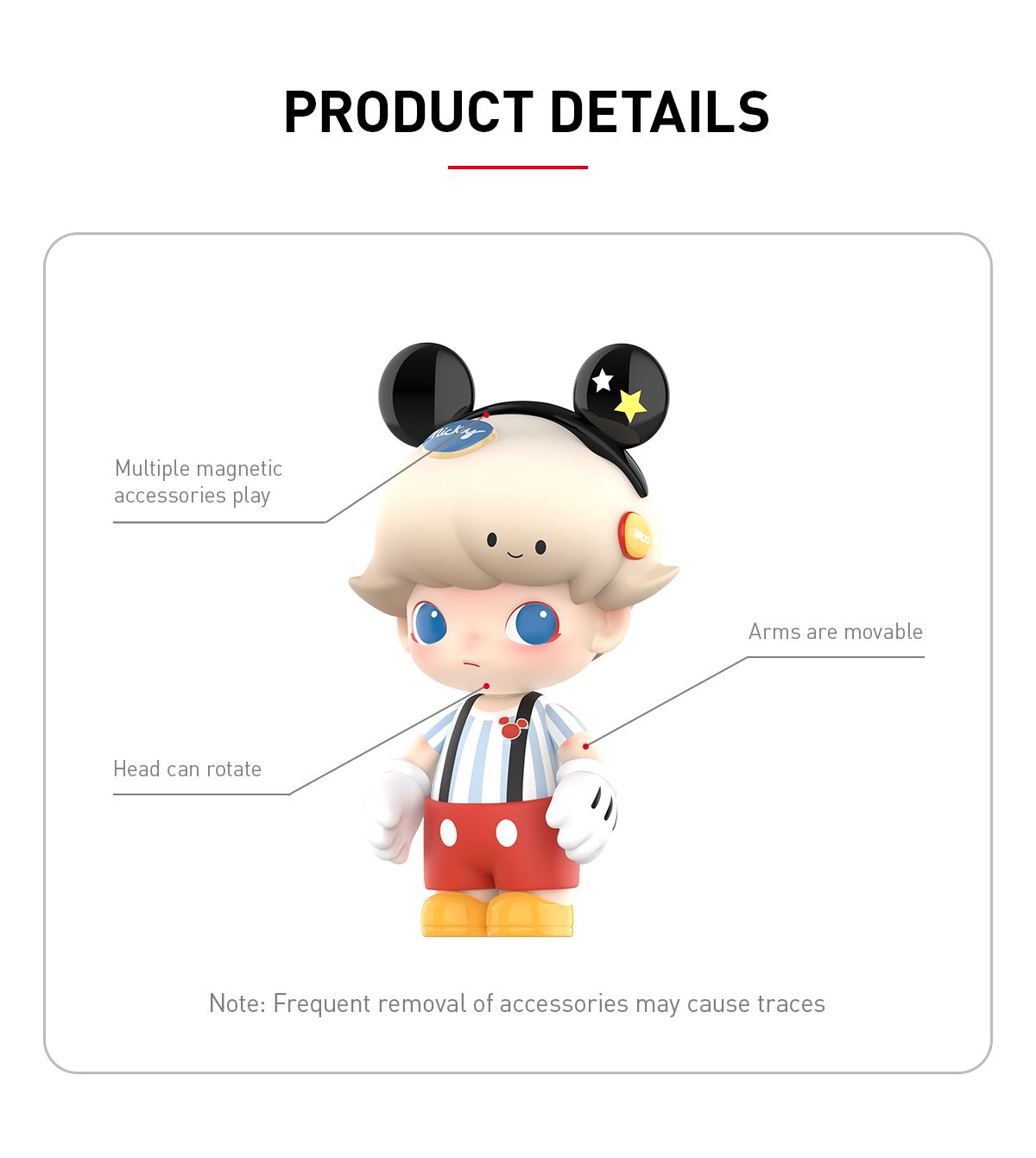 MEGA JUST DIMOO 400% Mickey Mouse – details