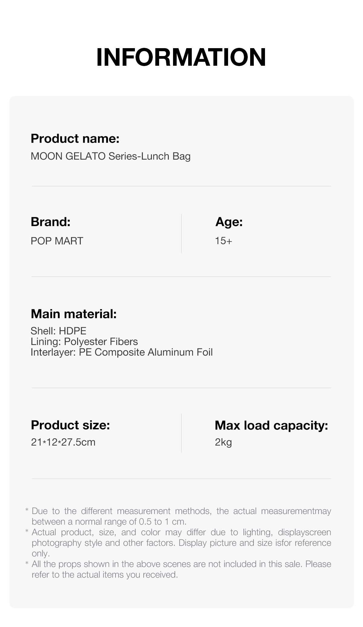 MOON GELATO Series-Lunch Bag – details