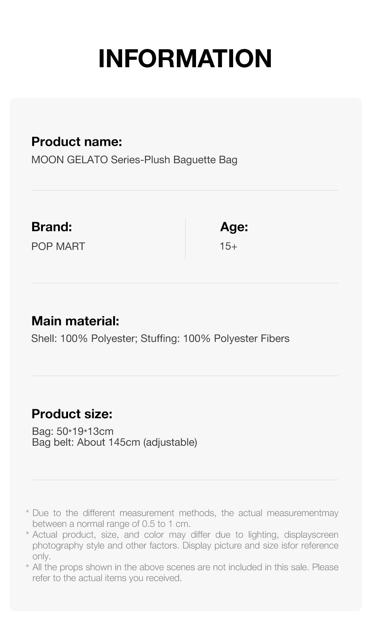 MOON GELATO Series-Plush Baguette Bag – details
