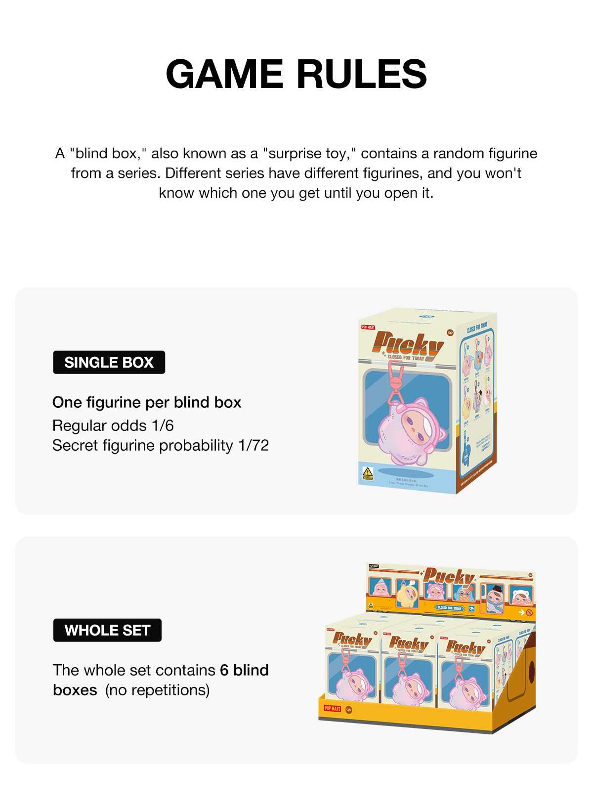 Pucky Closed for Today Series-Vinyl Plush Pendant Blind Box β details