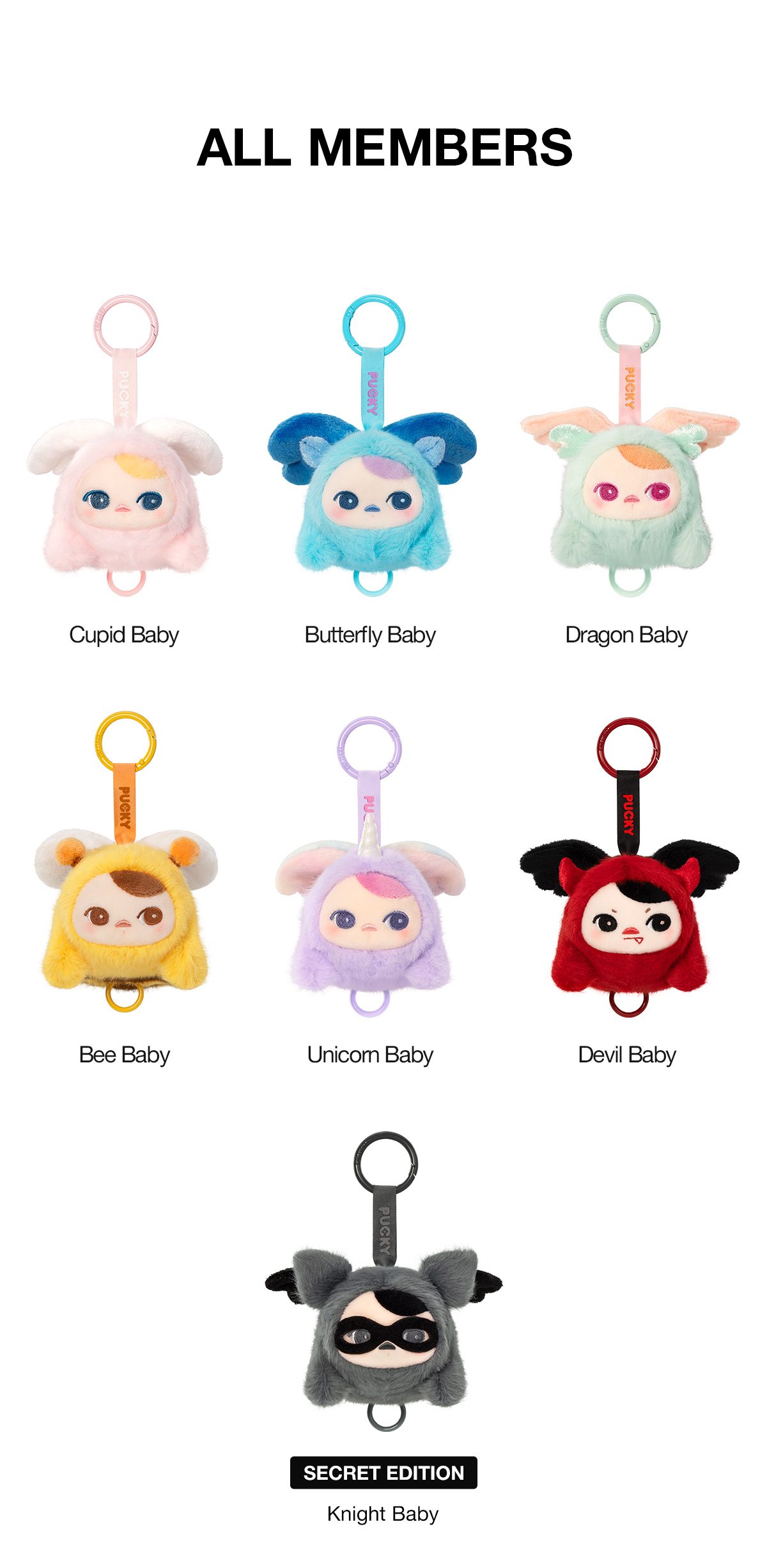 PUCKY FLYING BABIES SERIES - Plush Pendant Blind Box β details