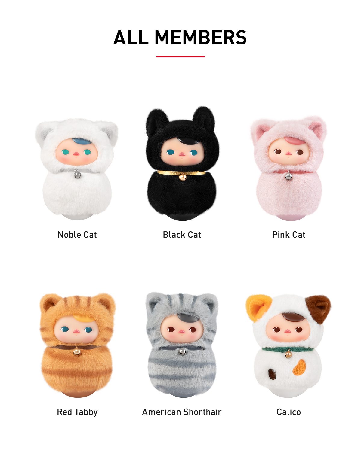 PUCKY Roly-Poly Kitty Series-Vinyl Plush Blind Box – details