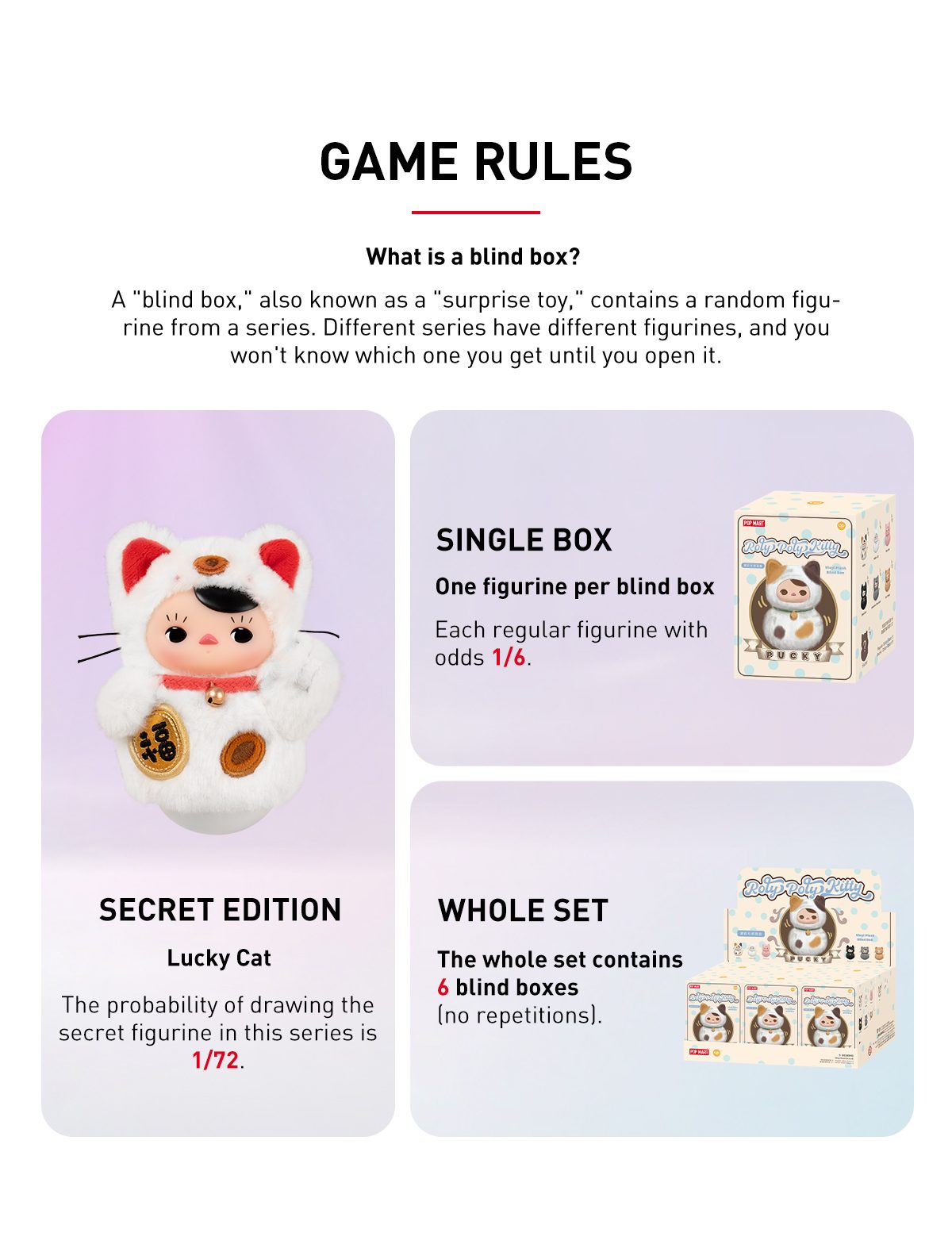 PUCKY Roly-Poly Kitty Series-Vinyl Plush Blind Box – details