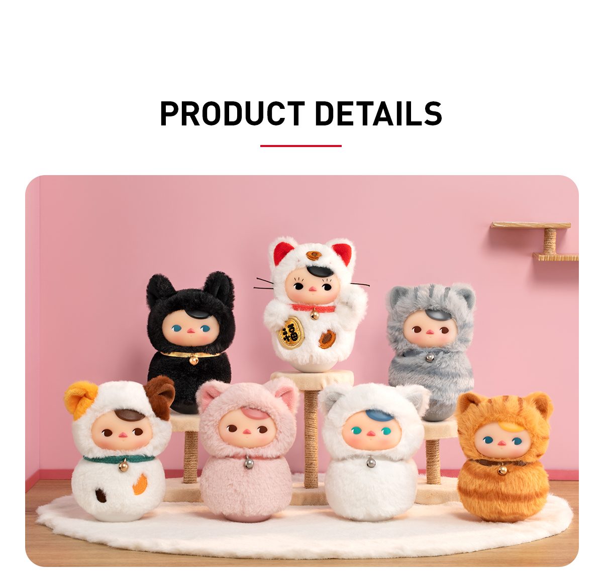PUCKY Roly-Poly Kitty Series-Vinyl Plush Blind Box – details