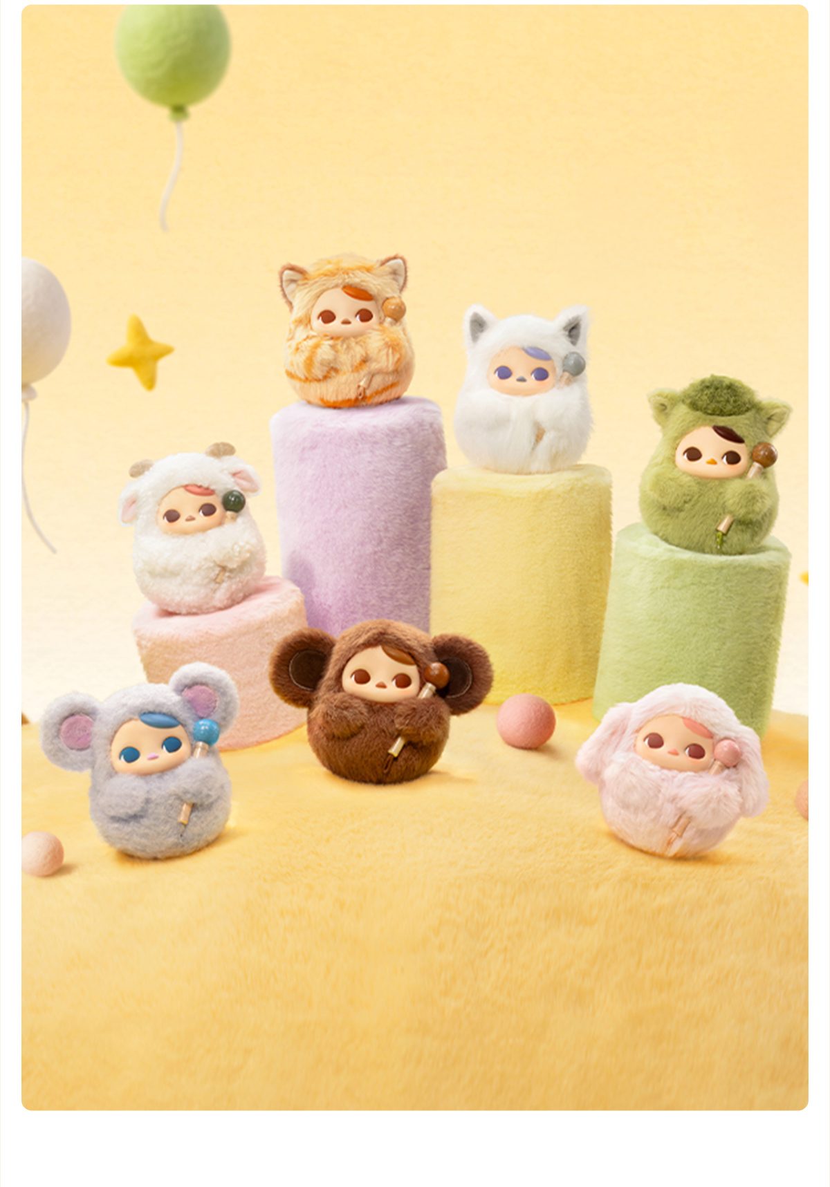 PUCKY Tap Tap Babies Series-Vinyl Plush Pendant Blind Box – details