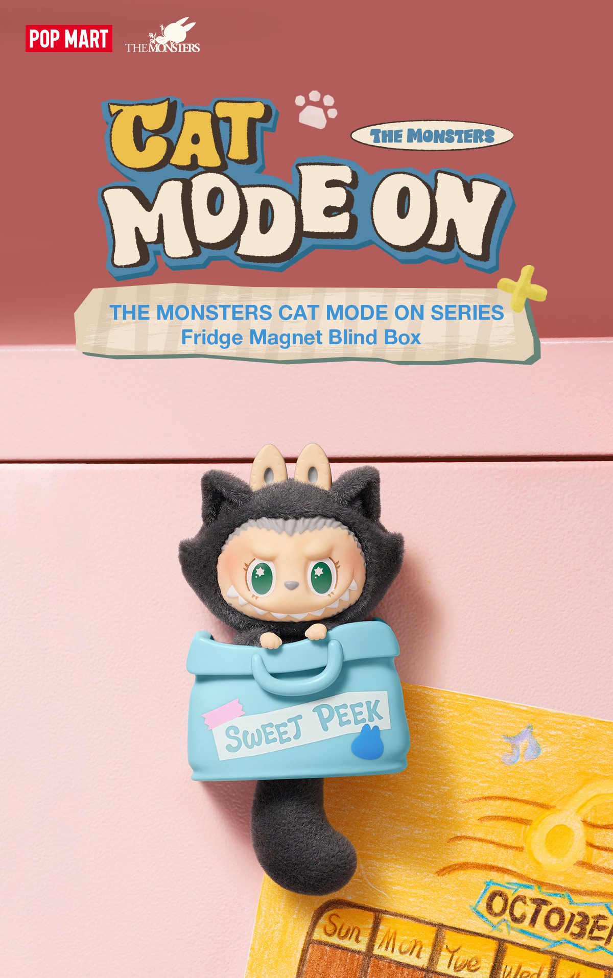 THE MONSTERS CAT MODE ON SERIES - Fridge Magnet Blind Box β details