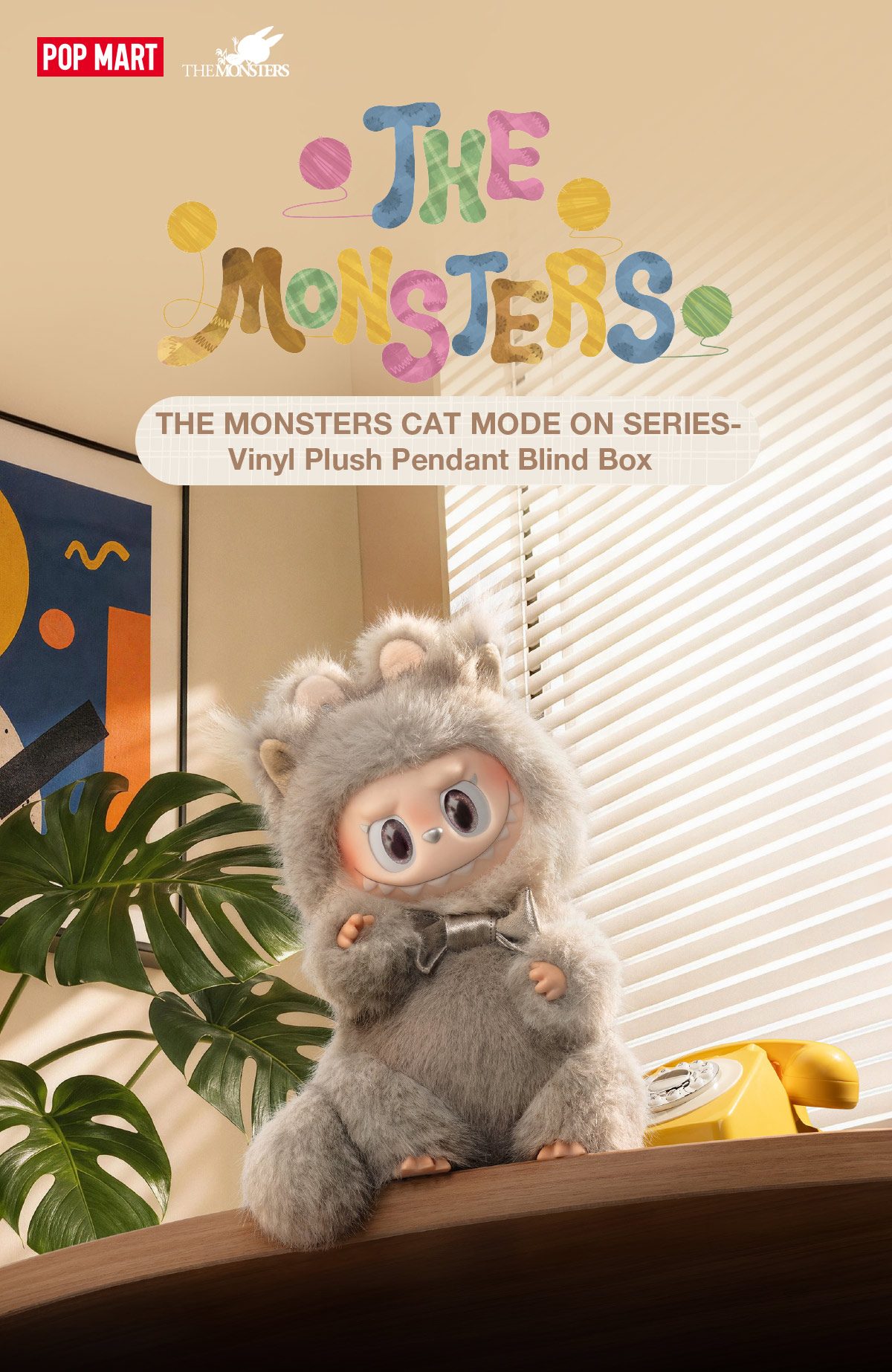 THE MONSTERS CAT MODE ON SERIES - Vinyl Plush Pendant Blind Box – details