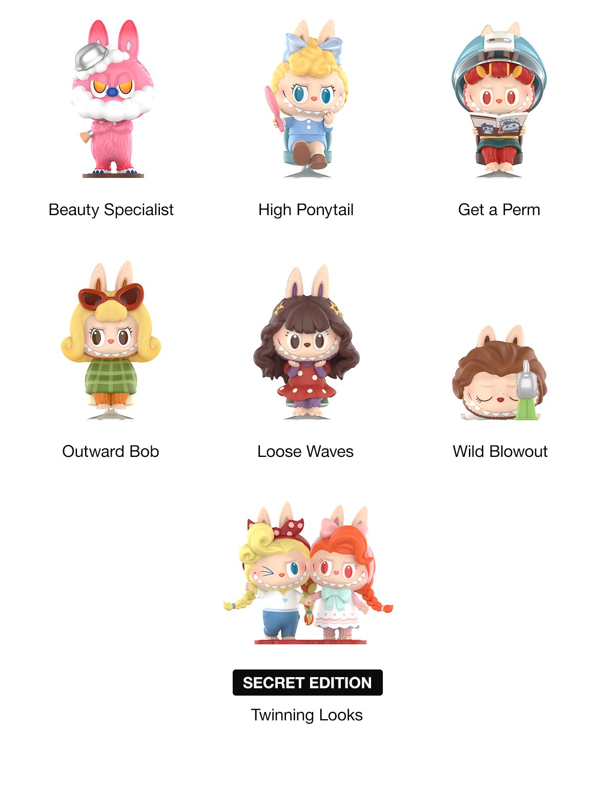 THE MONSTERS Hair Salon Series Figures – details