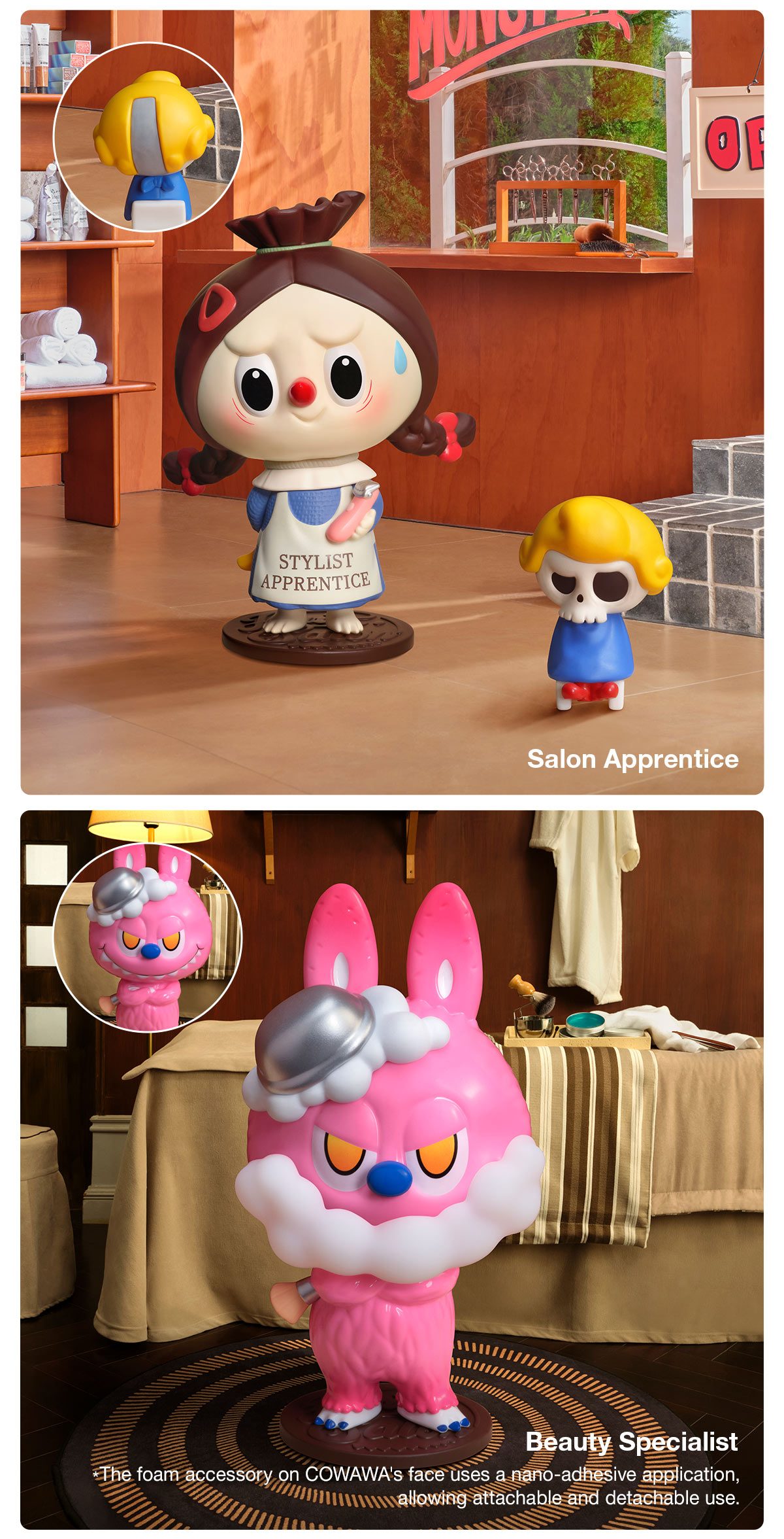 THE MONSTERS Hair Salon Series Figures – details