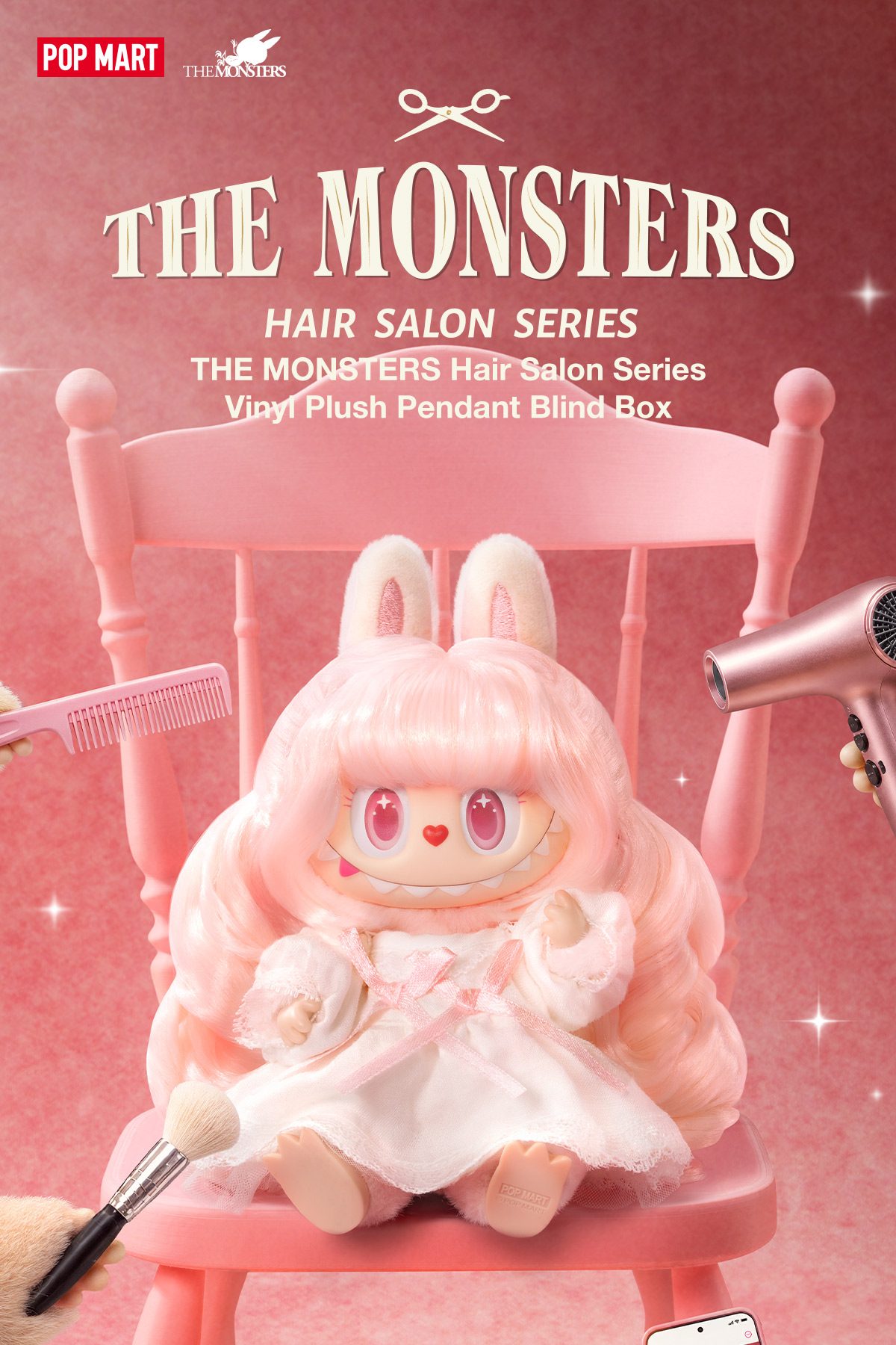 THE MONSTERS Hair Salon Series - Vinyl Plush Pendant Blind Box – details