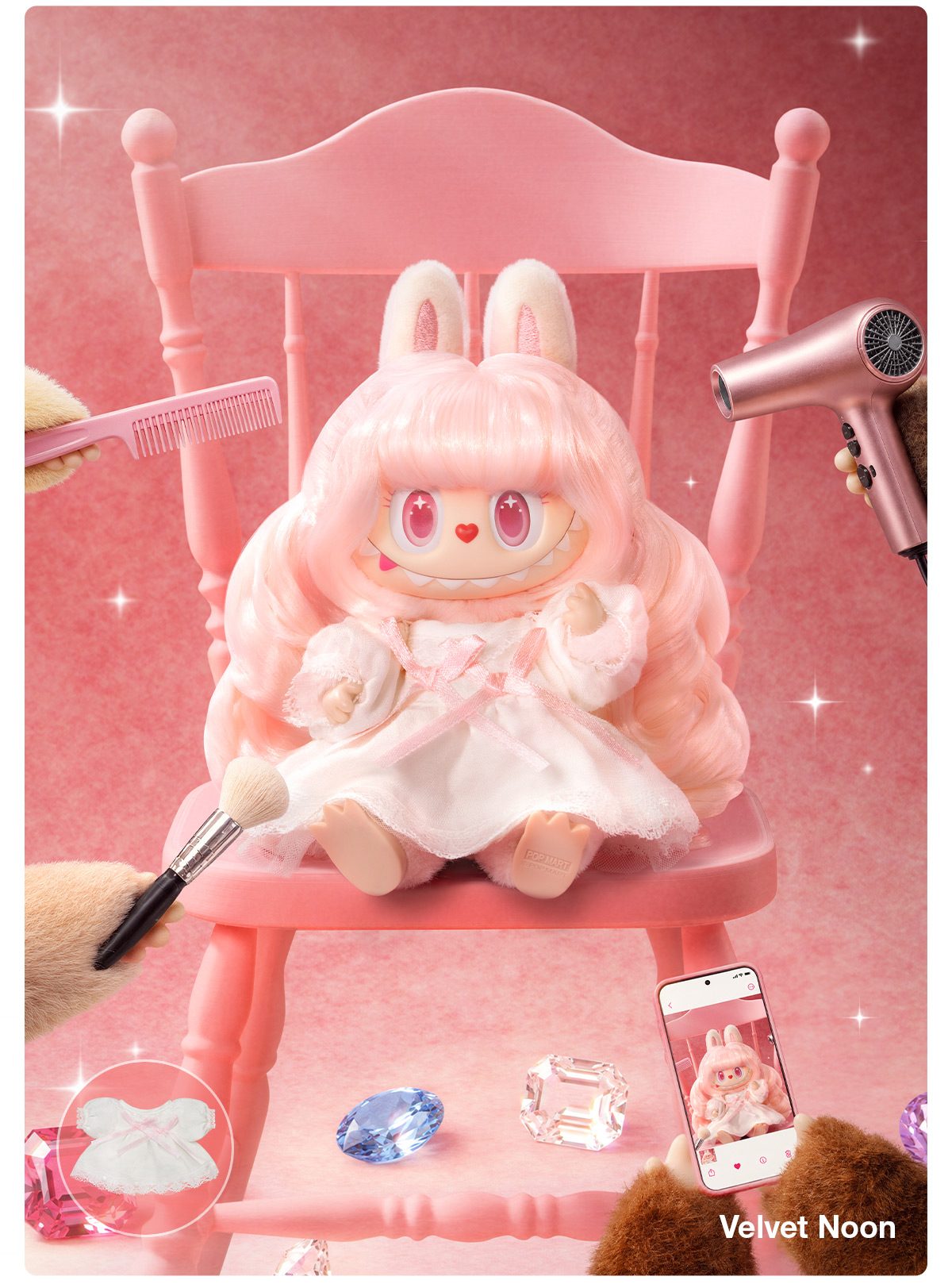 THE MONSTERS Hair Salon Series - Vinyl Plush Pendant Blind Box – details