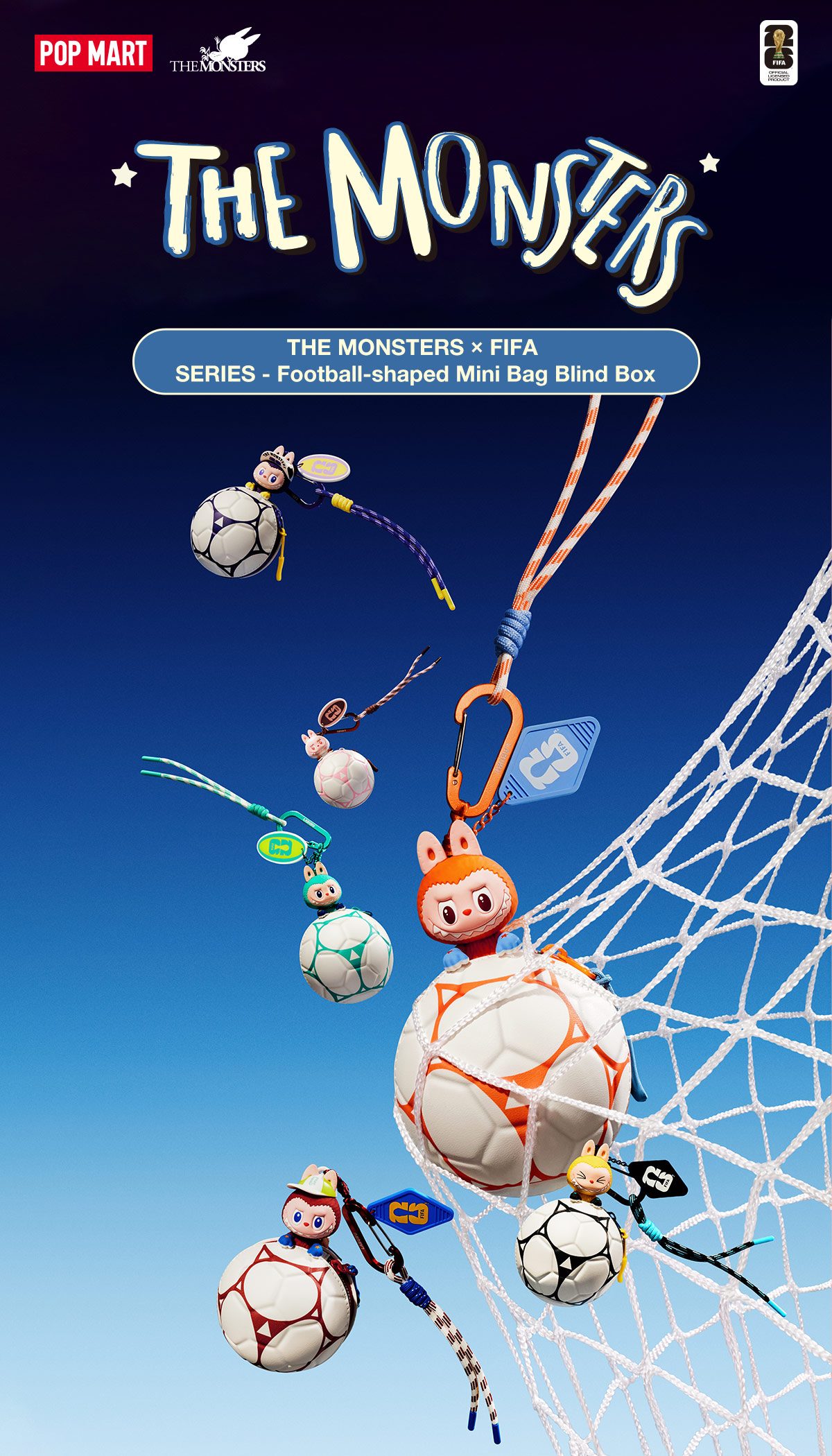 THE MONSTERS × FIFA SERIES - Football-shaped Mini Bag Blind Box – details