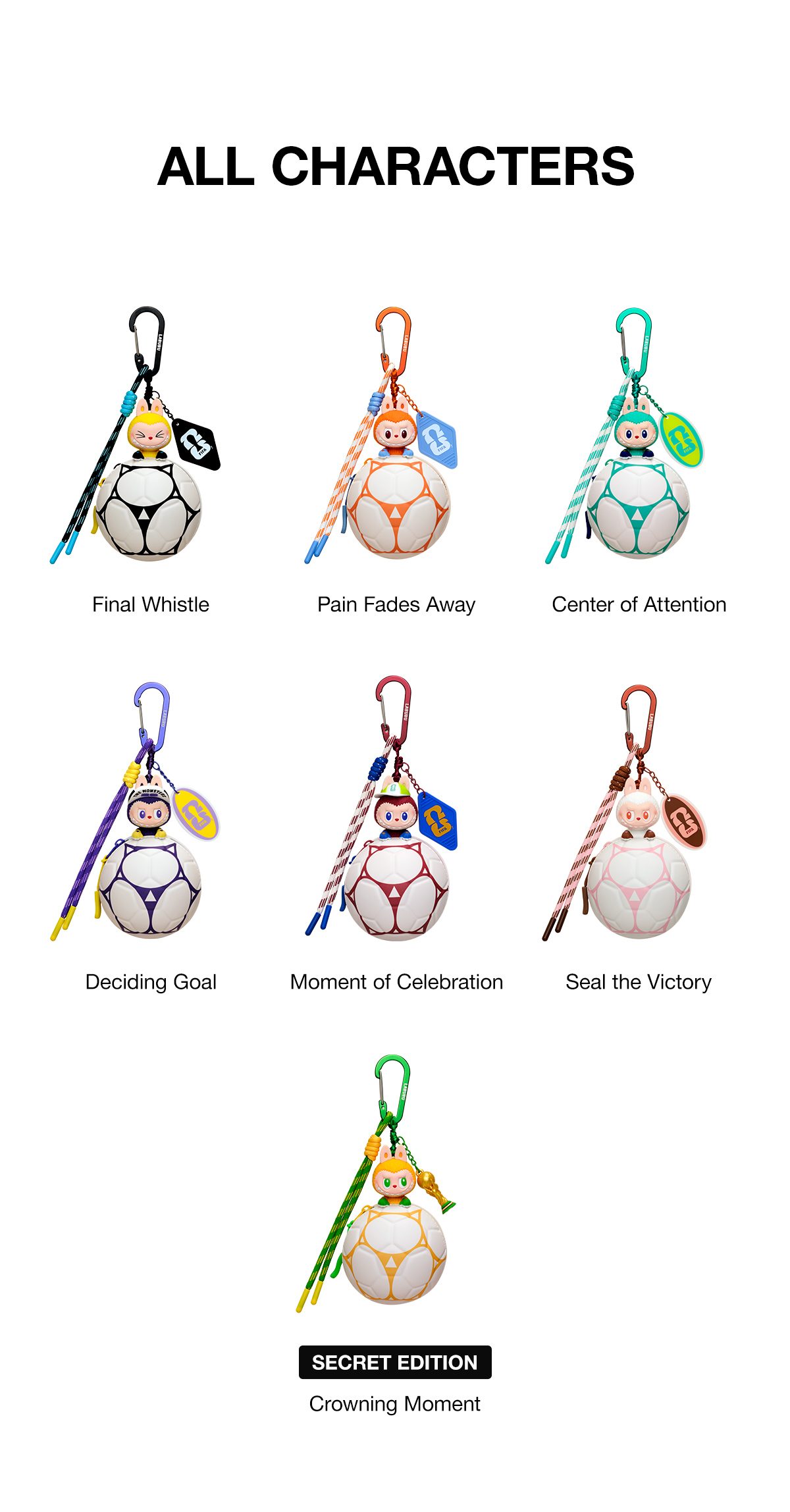 THE MONSTERS × FIFA SERIES - Football-shaped Mini Bag Blind Box – details